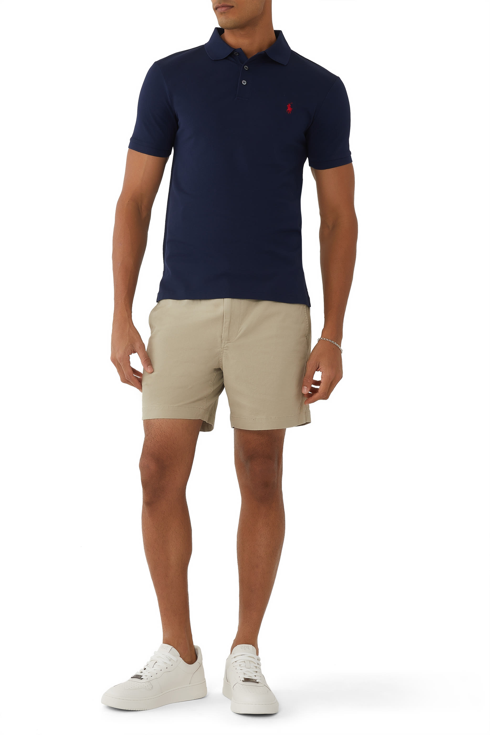 قميص بولو مطرز بشعار الماركة