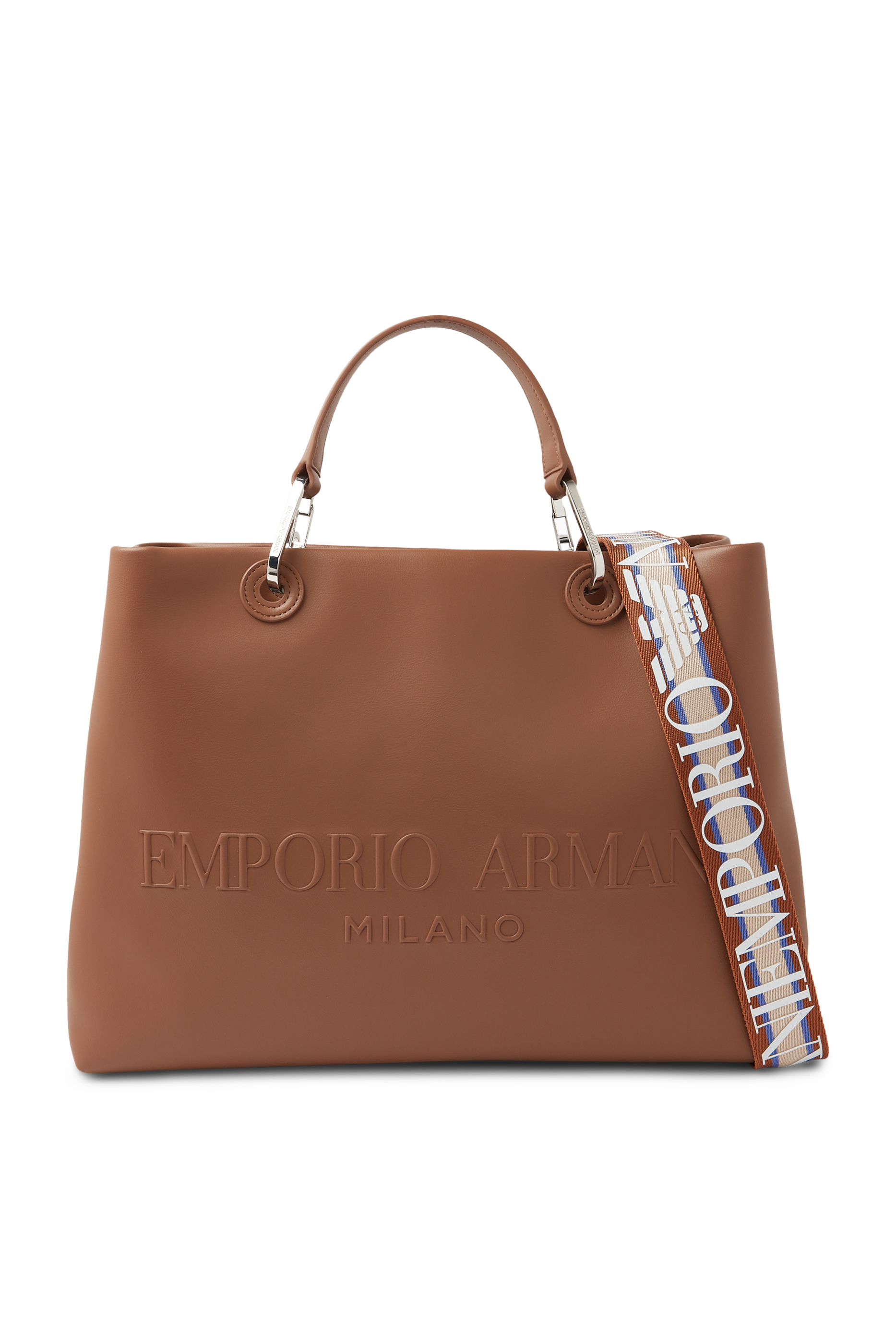 حقيبة يد كبيرة بشعار الماركة