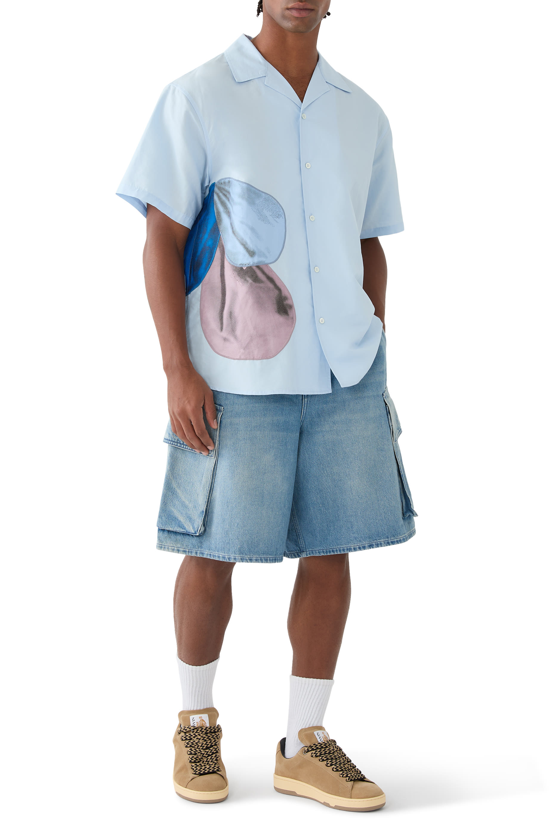 شورت كارغو دنيم