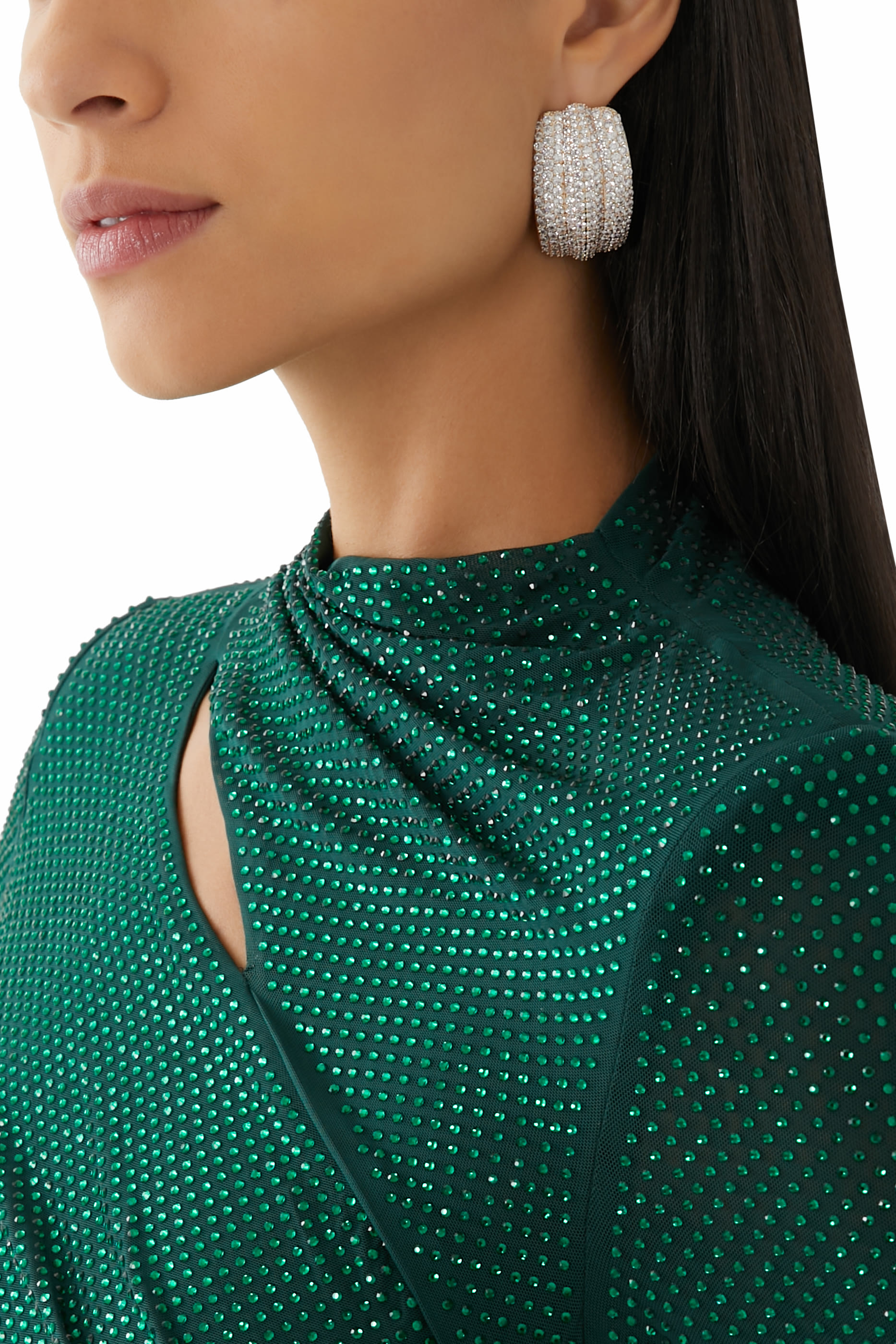 أقراط ريديد مرصعة بكريستال