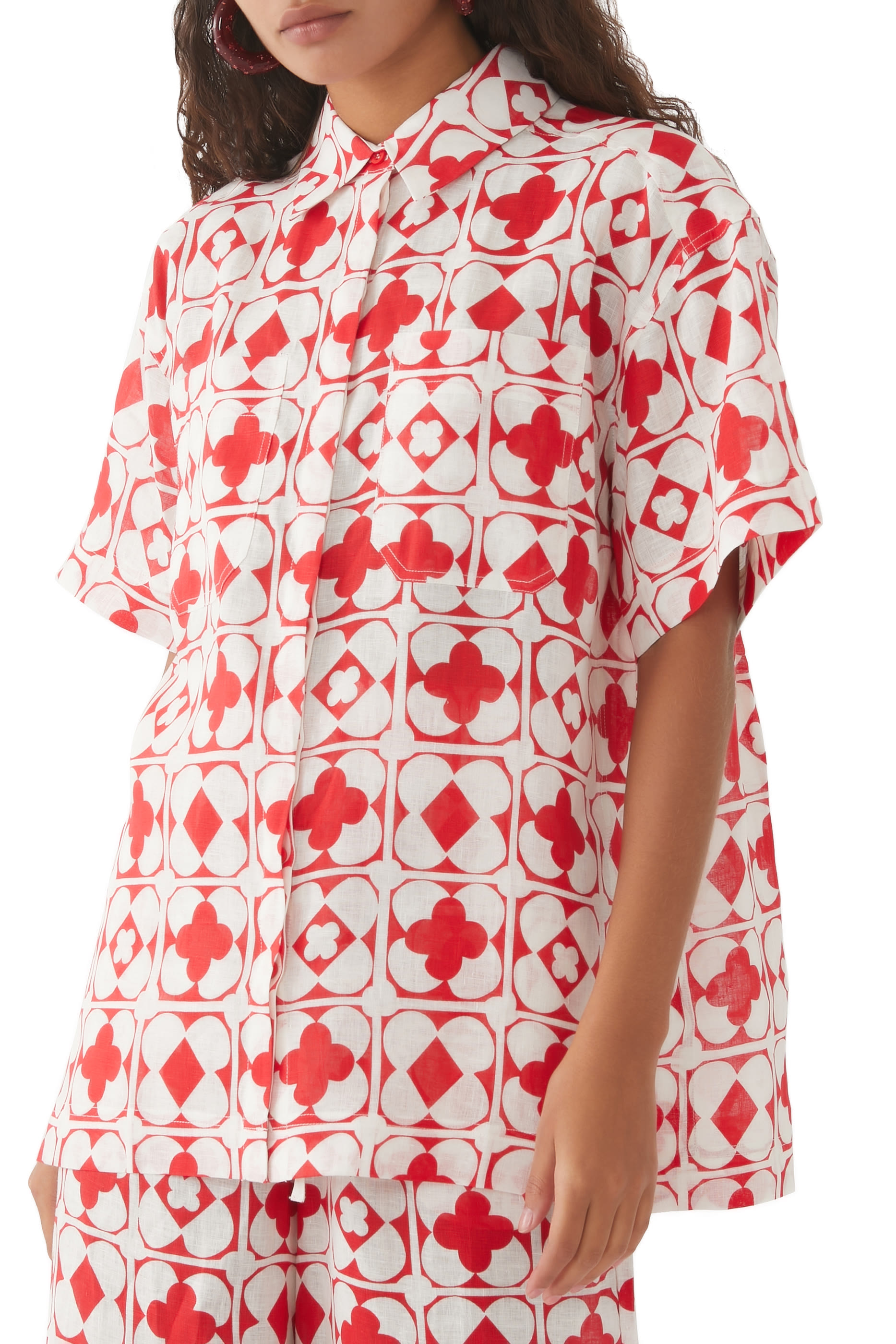 قميص بالمير بأكمام قصيرة