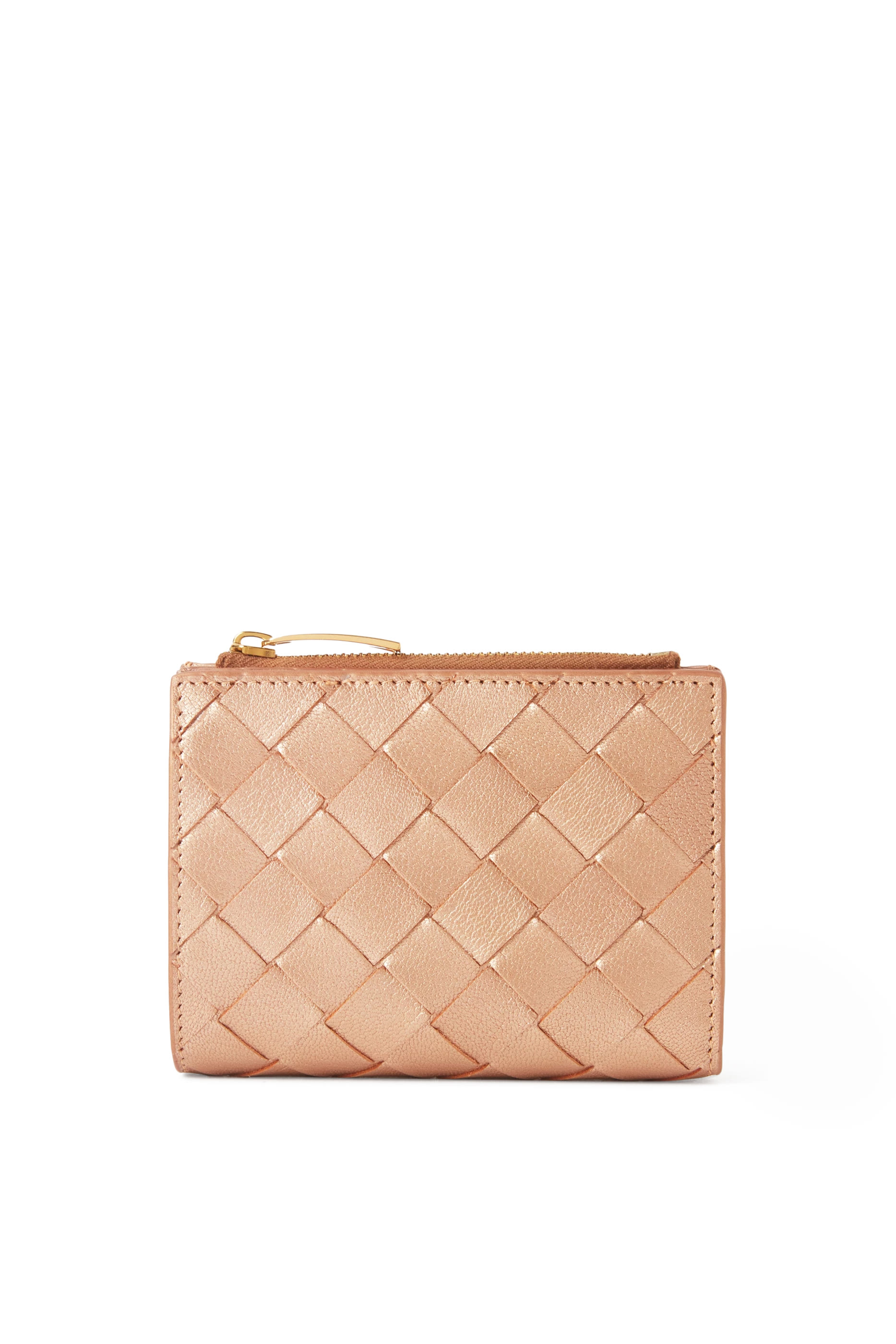 محفظة صغيرة بتصميم مجدول ثنائي الطي