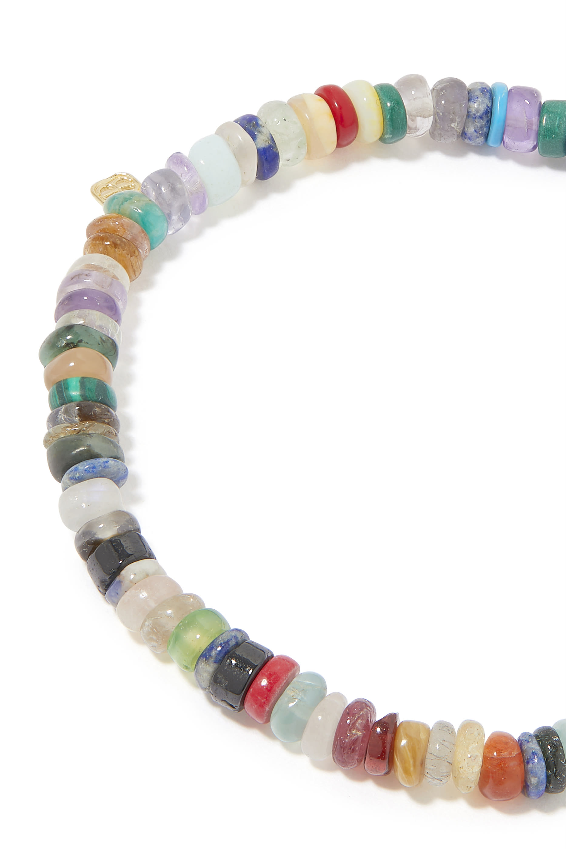 سوار خرز هيشي بدلاية عين حسود مرصعة بالماس ذهب أصفر عيار 14