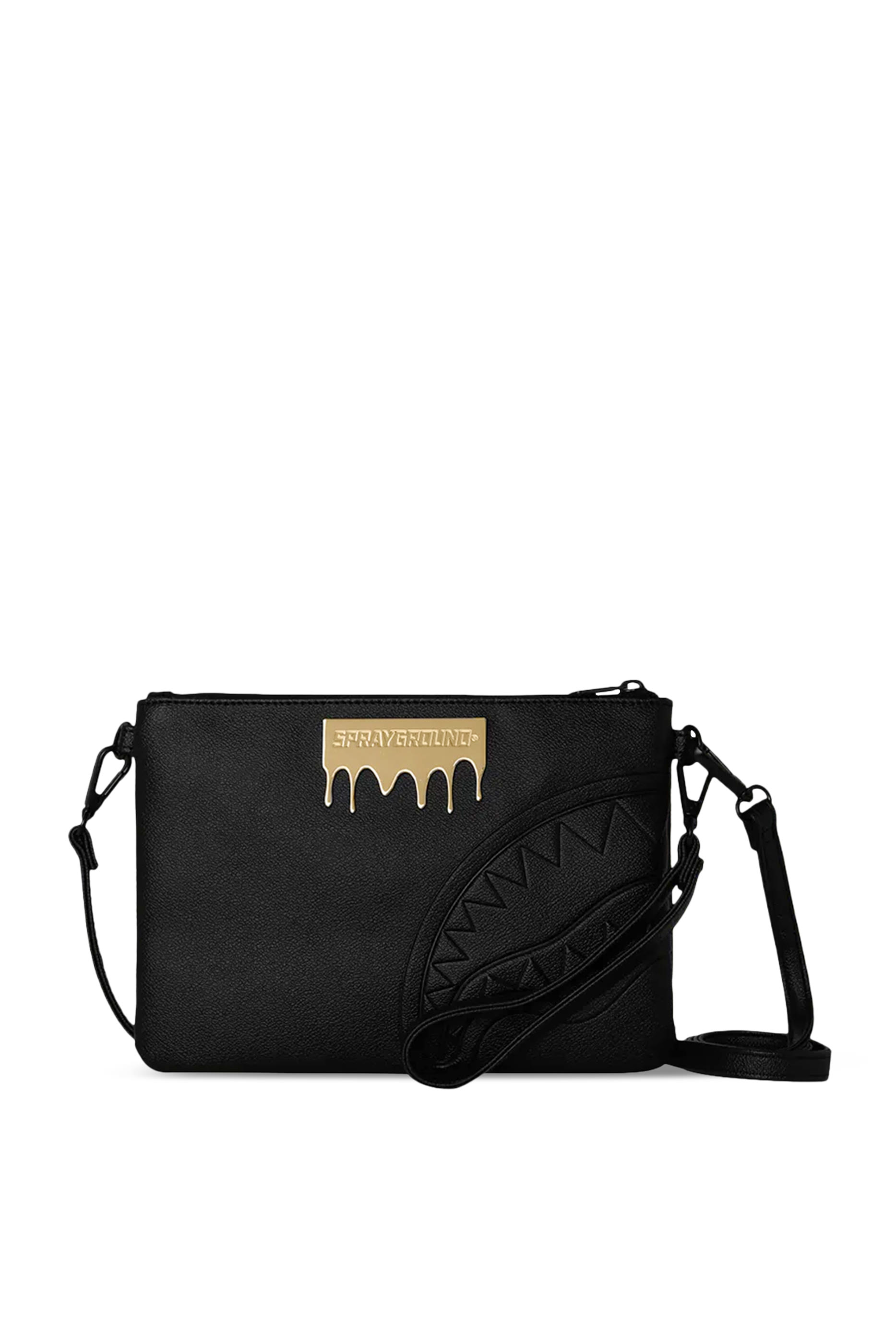 كلاتش بحمالة كروس بودي ونقشة قطرات بلون ذهبي للأطفال