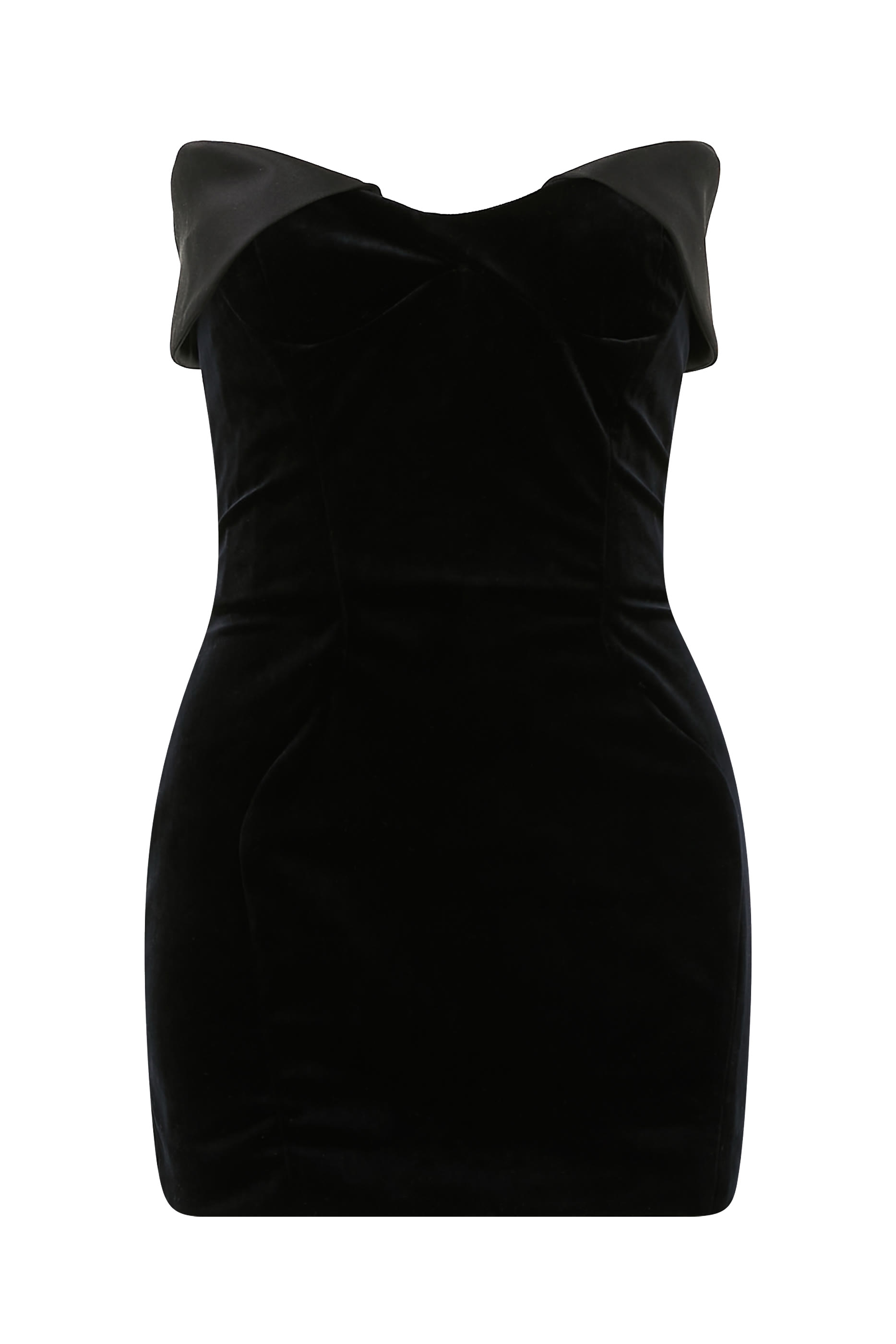 فستان قصير بلا حمالات