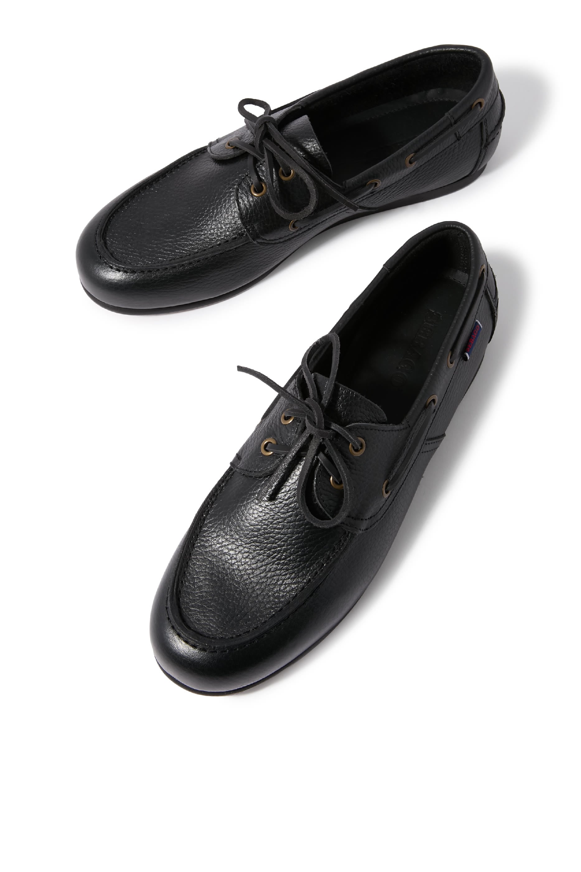 حذاء موكاسين جلد معالج بارز الملمس