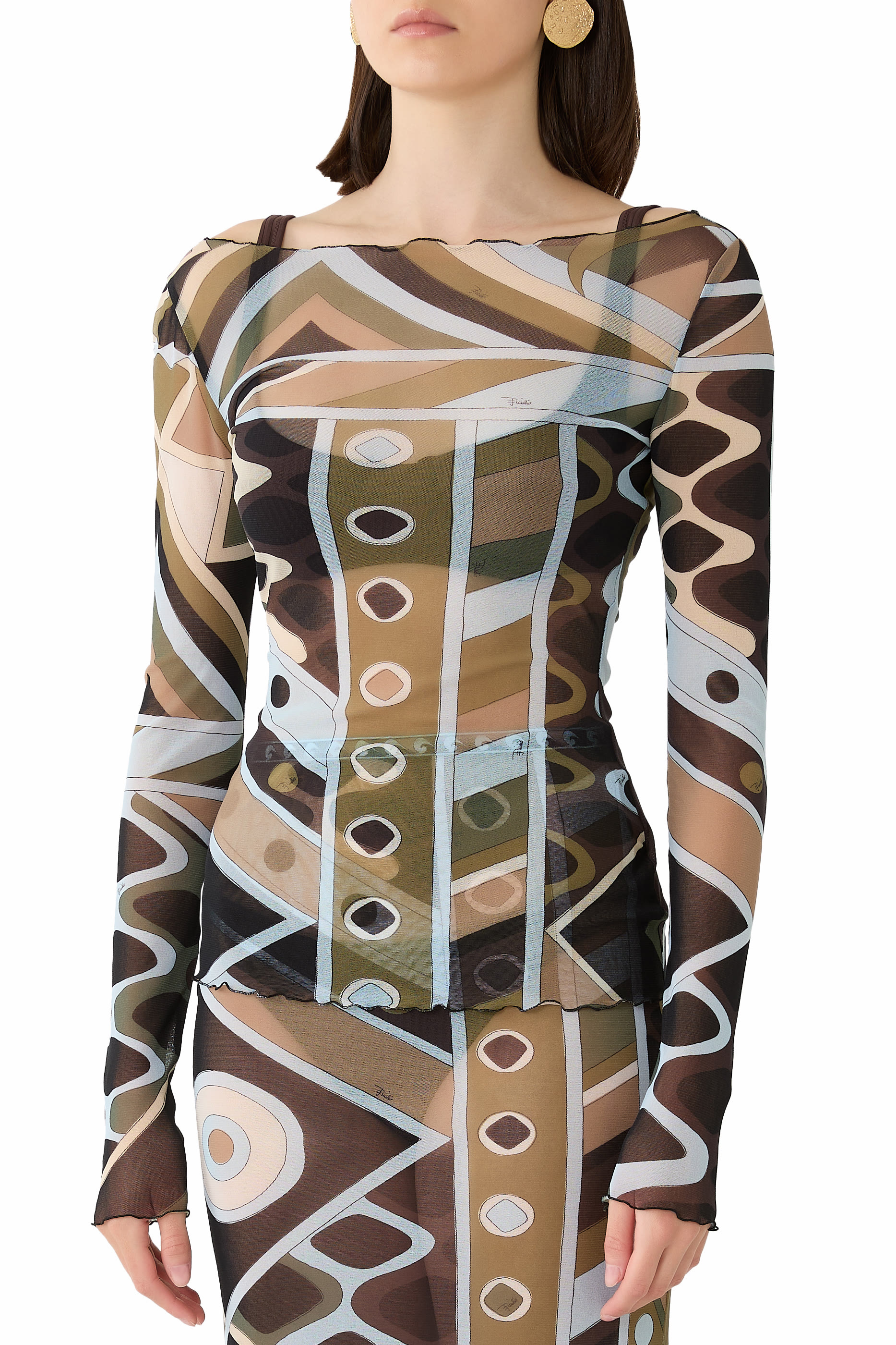 بلوزة تول بنقشة فيفارا