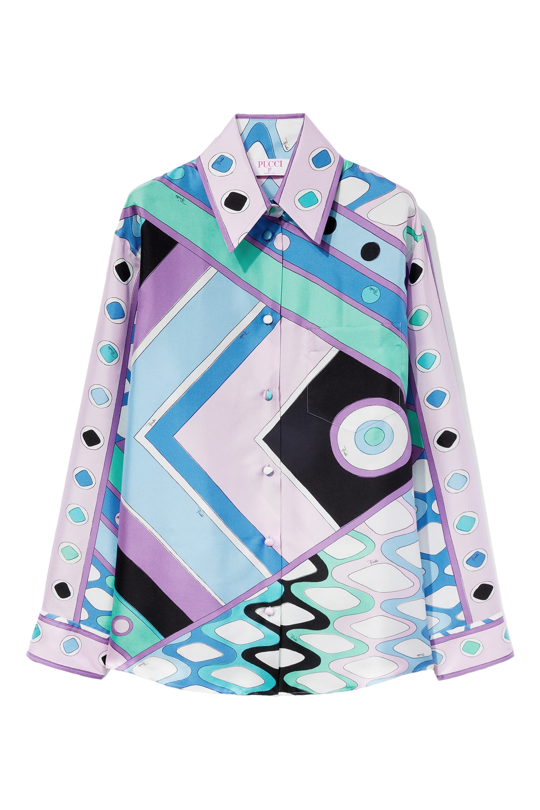 قميص بنقشة فيفارا حرير تويل