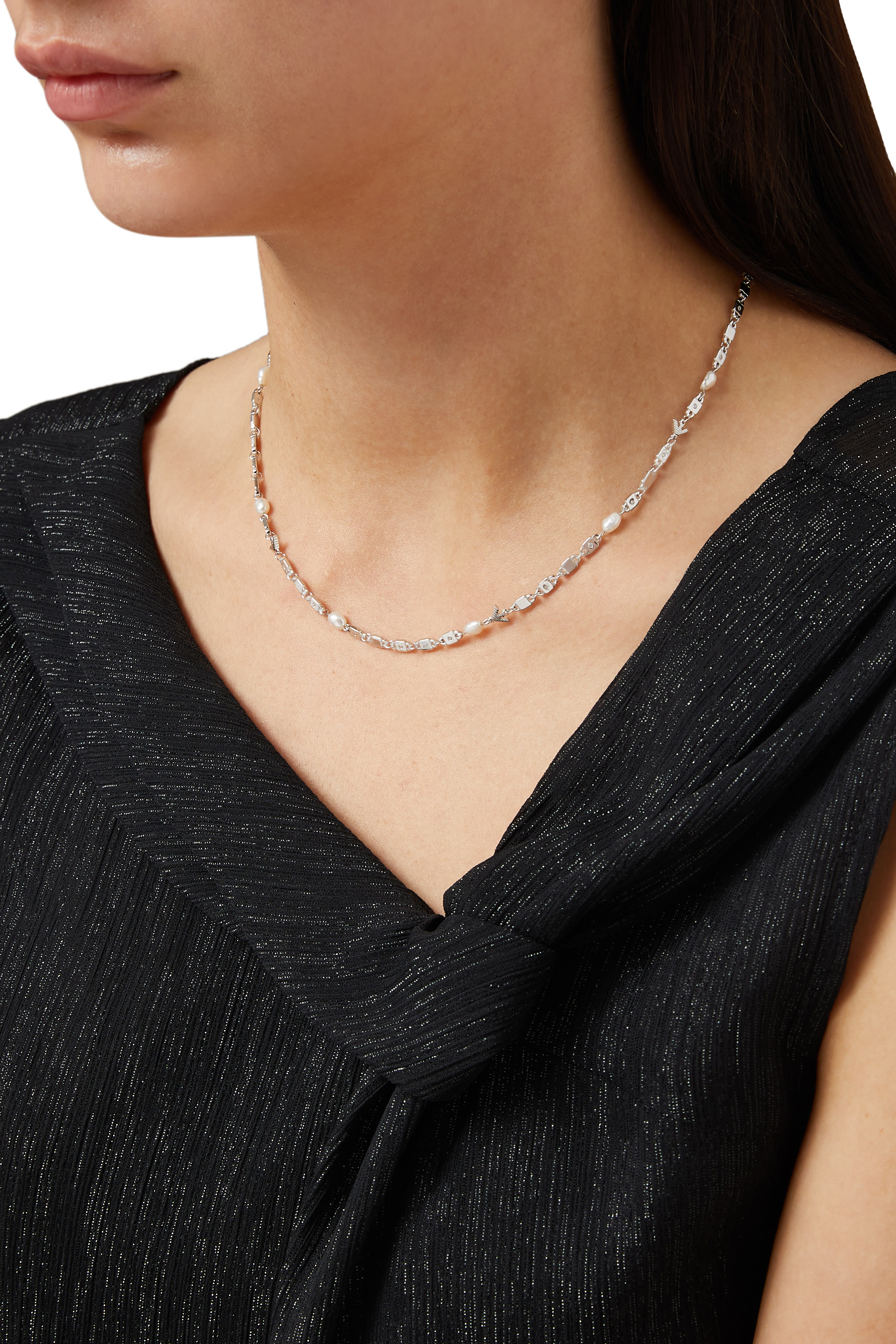 قلادة اسينشال بشعار النسر فضة إسترلينية