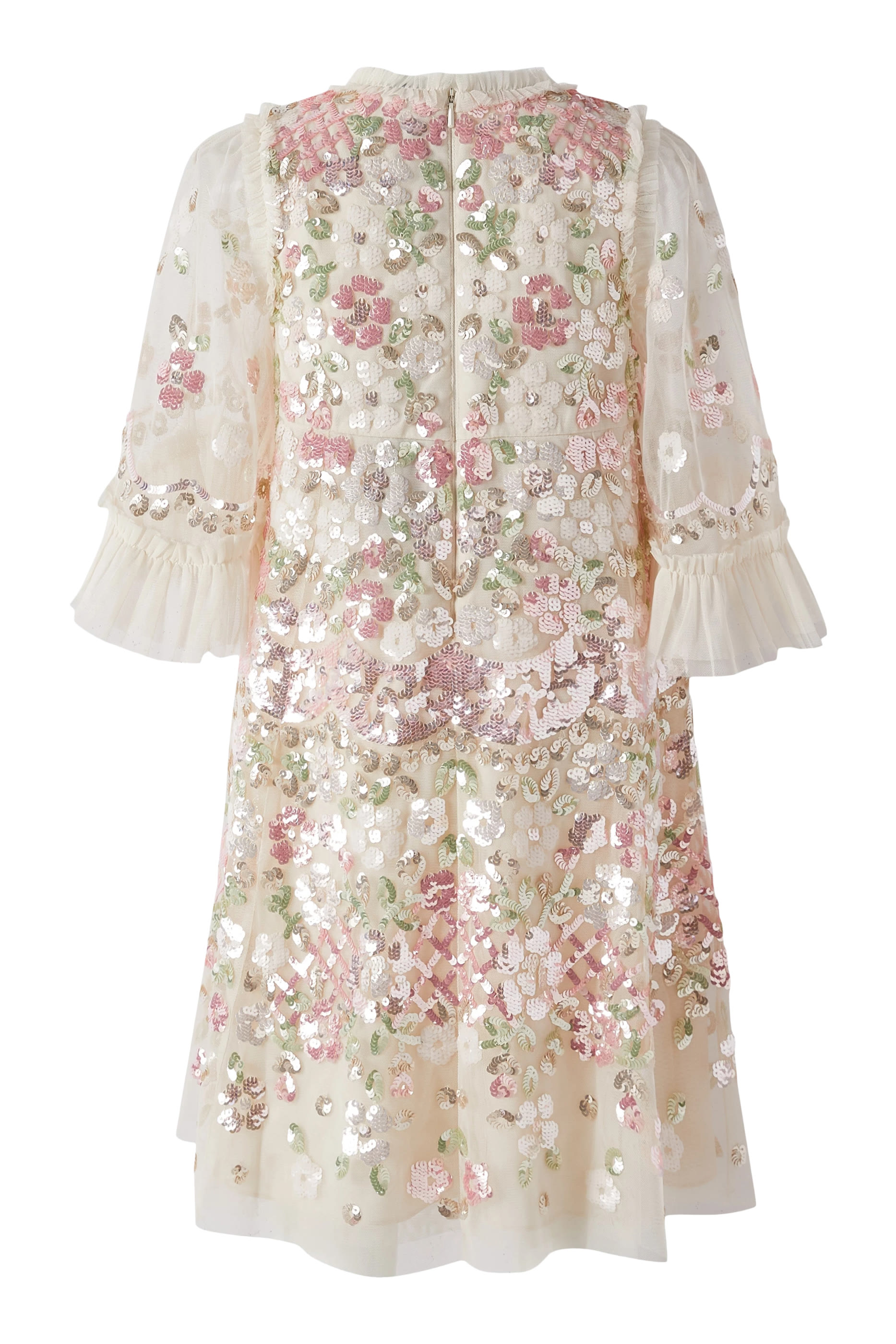 فستان جاردن ديلايت مطرز بقصة واسعة للأطفال