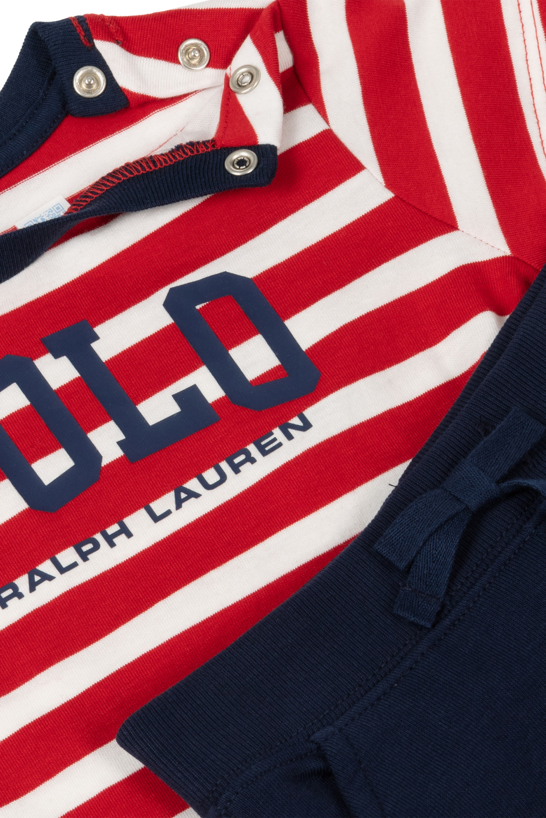 طقم تيشيرت جيرسيه بشعار الماركة وشورت فرينش تيري للأطفال