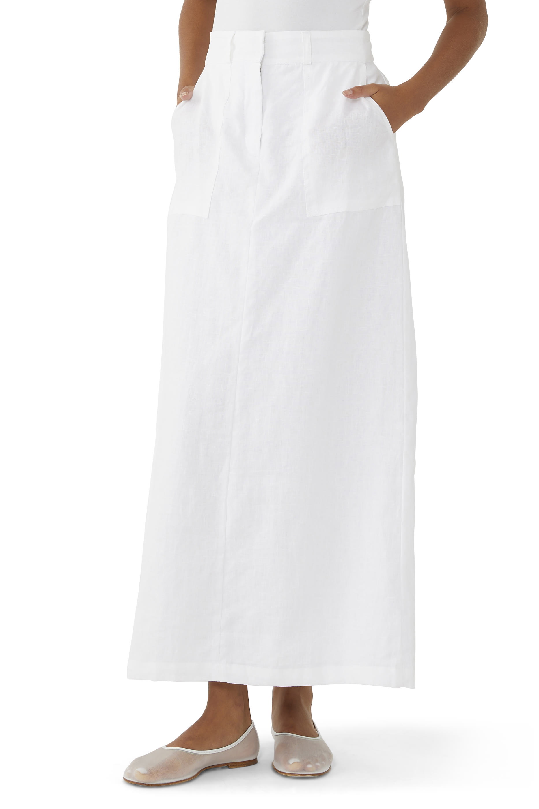 تنورة أمريلي كتان طويل