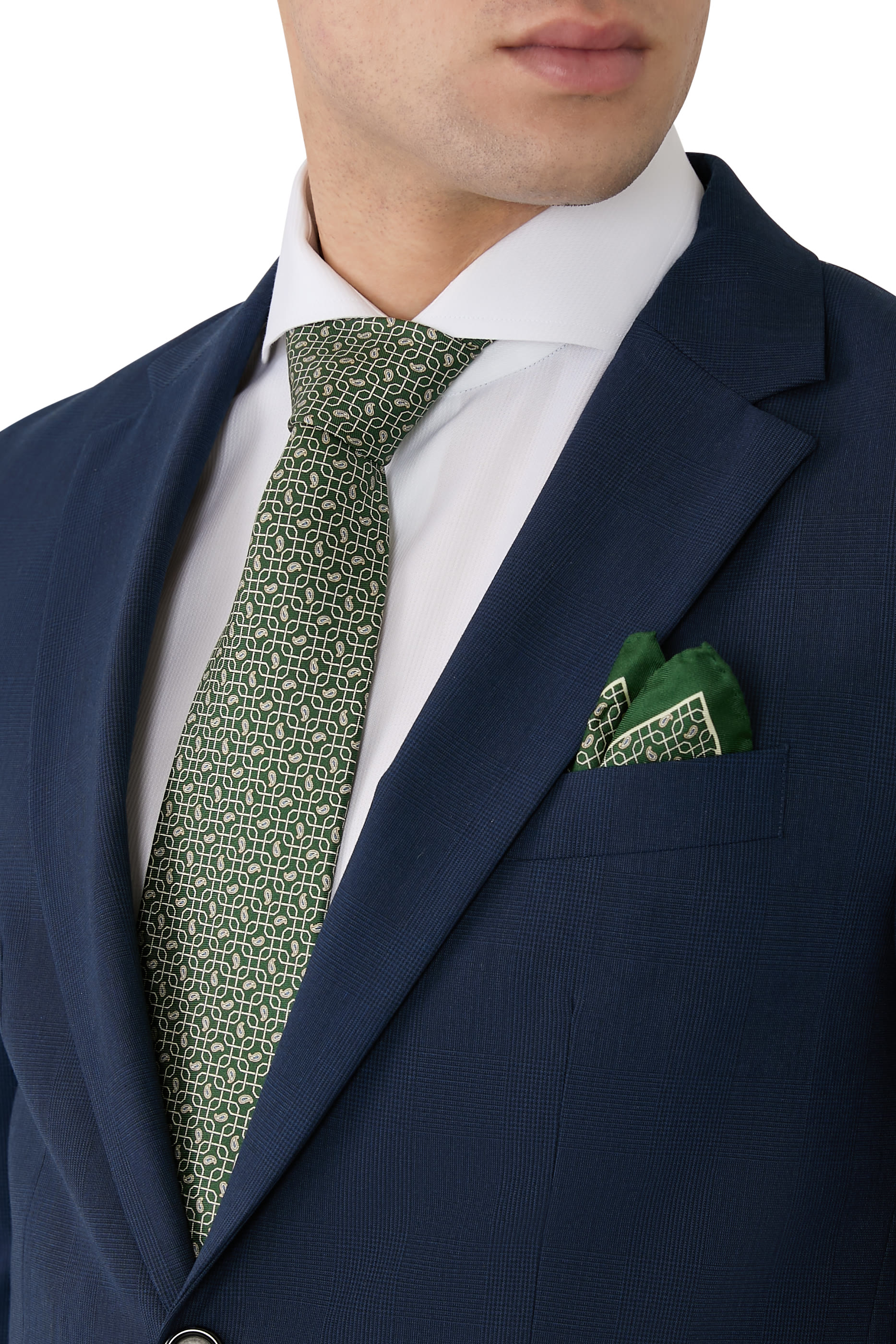 منديل جيب بنقشة حرير