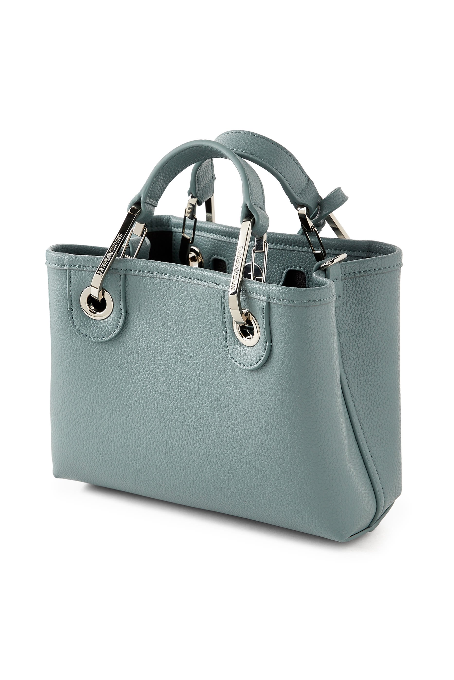 حقيبة يد صغيرة بنقشة شعار الماركة