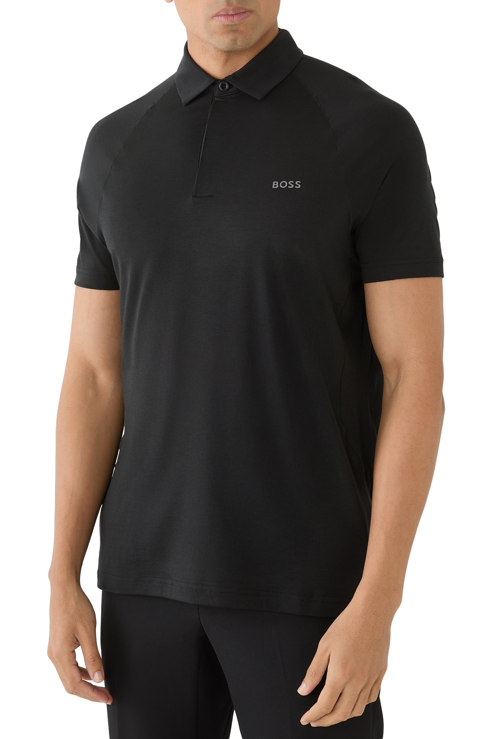 قميص بولو بنقشة مربعات جاكار