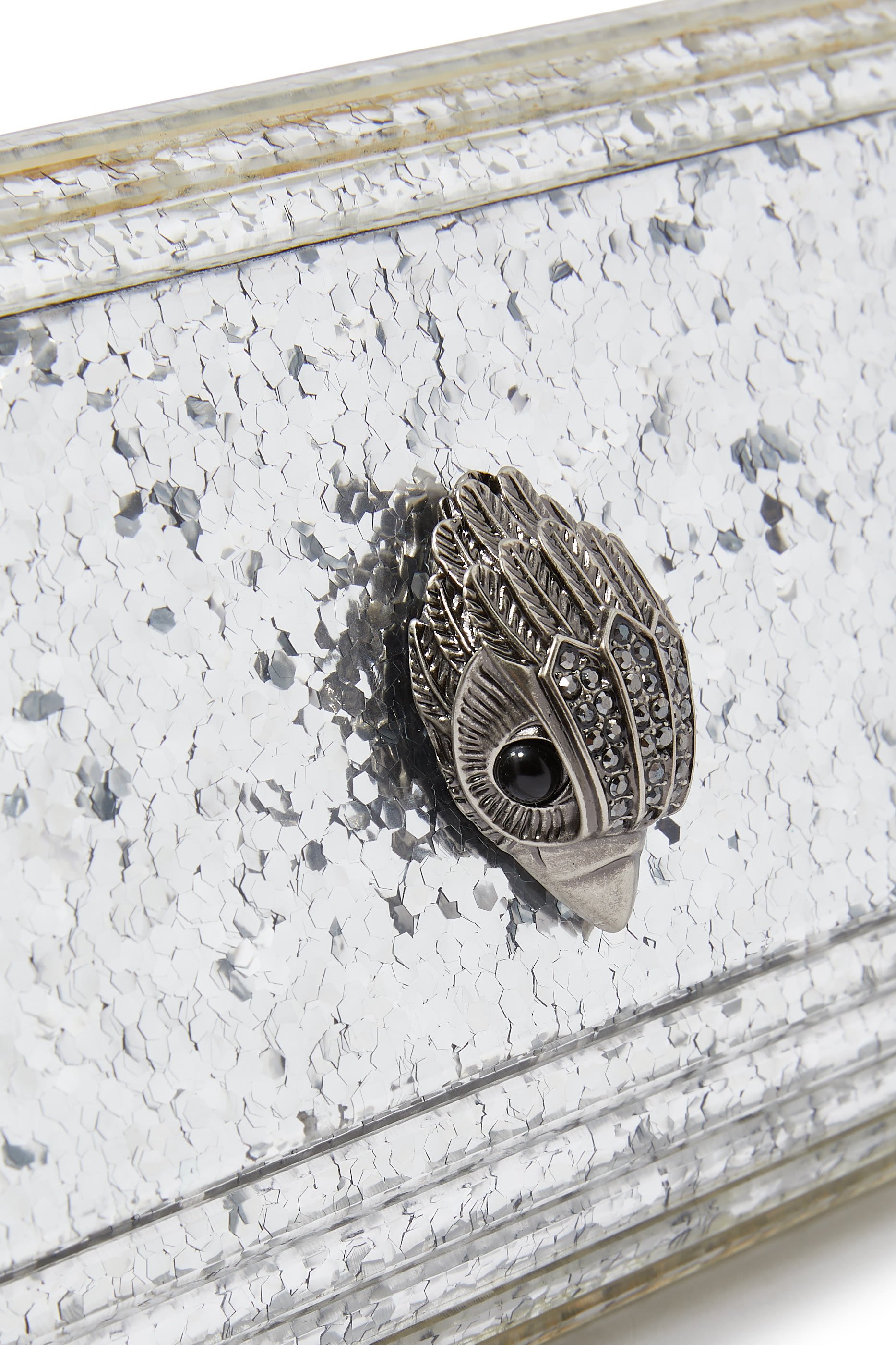 كلاتش بارتي شفاف بتصميم ظرف وحلية نسر