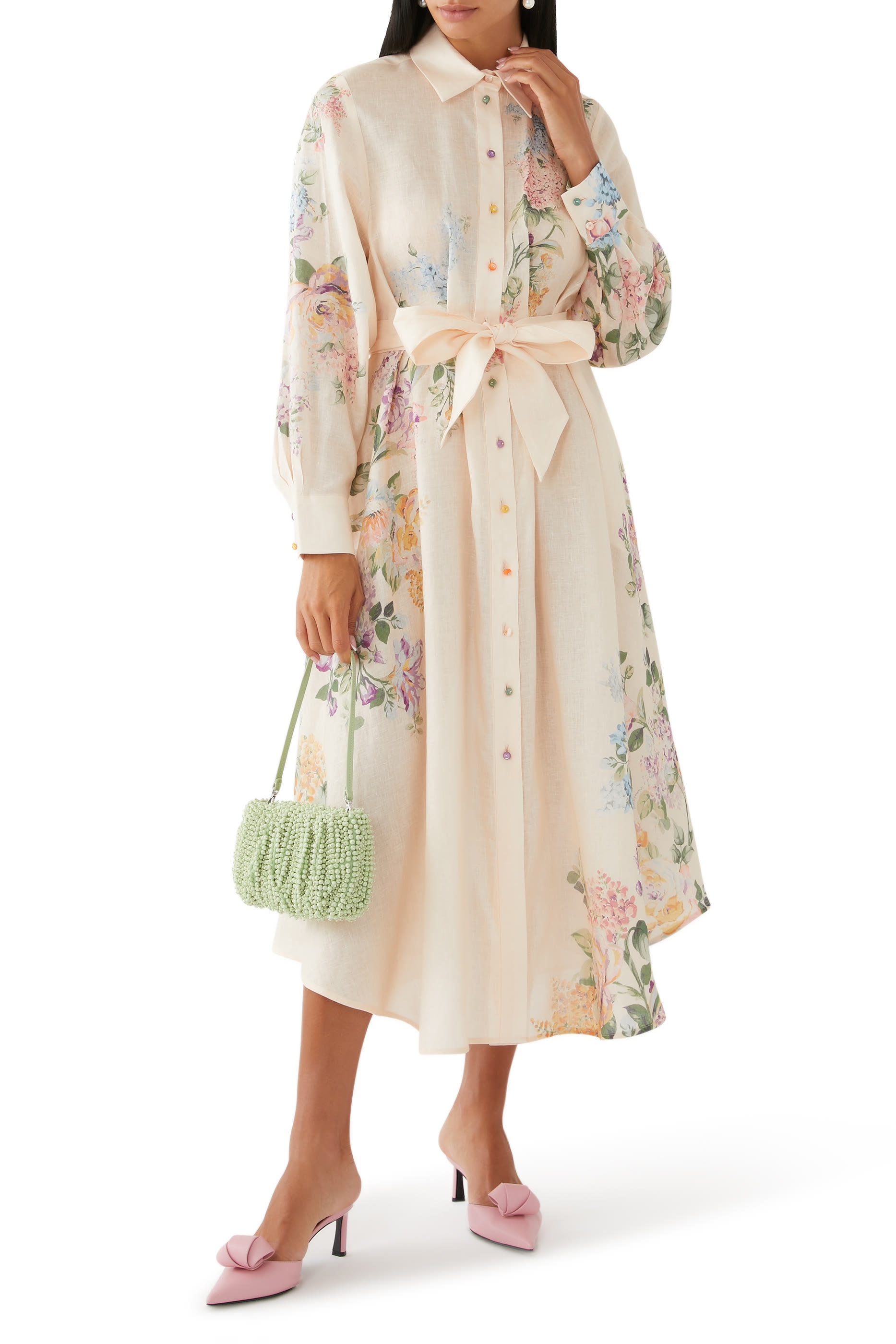 فستان هاليداي بنمط قميص بطيات