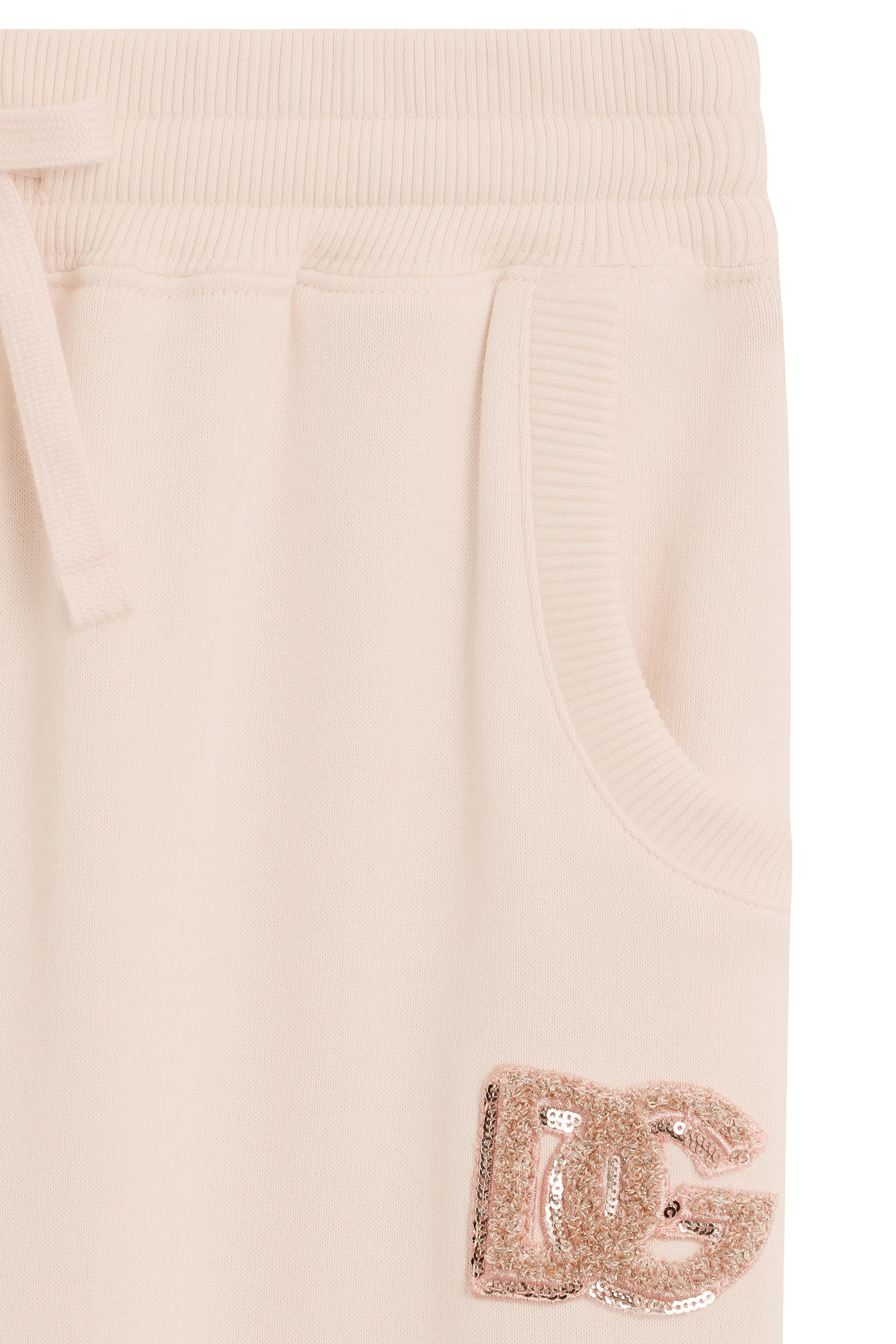 بنطال برقعة ترتر بشعار الماركة وقصة فضفاضة صوف للأطفال