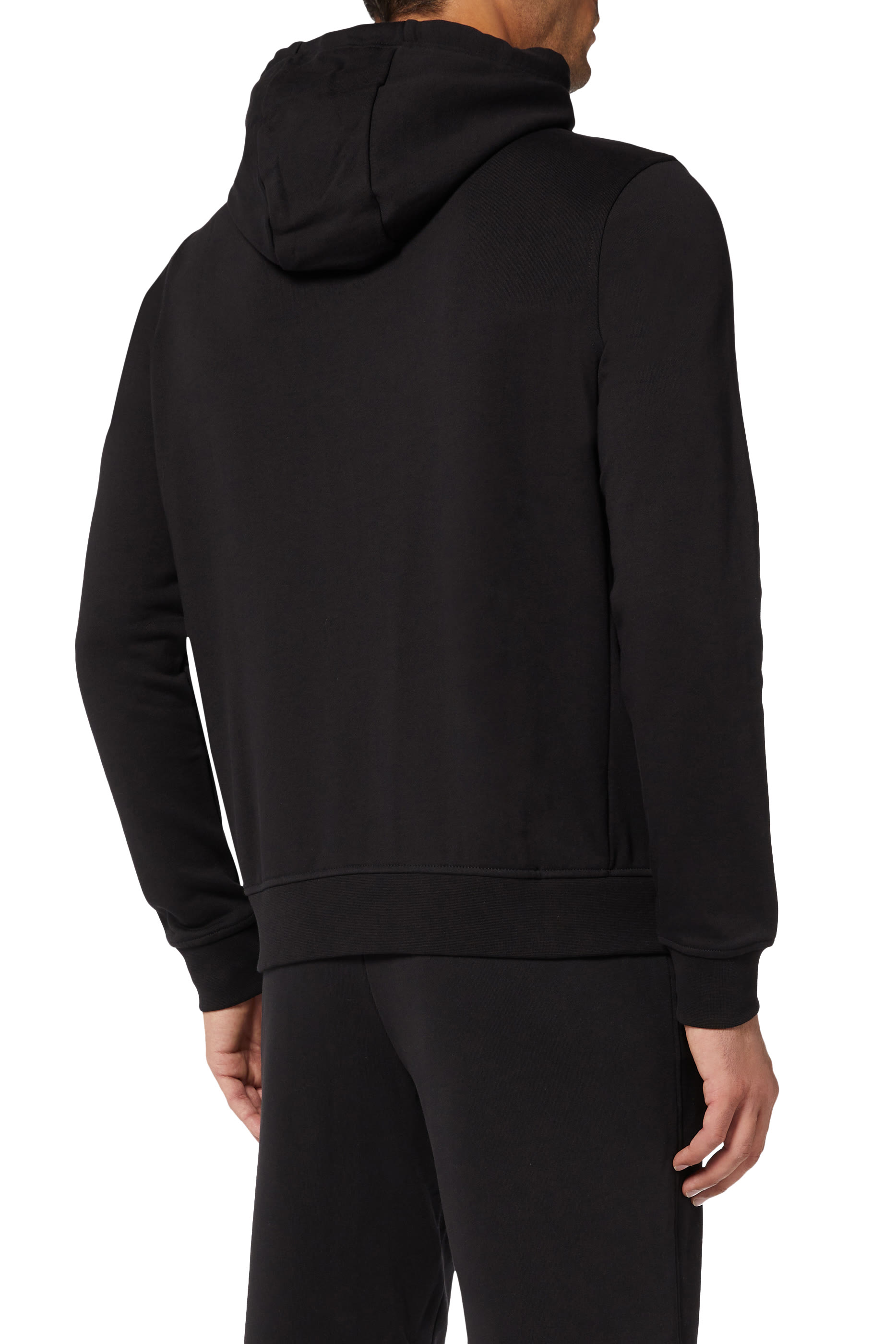 كنزة بغطاء رأس بشعار الماركة