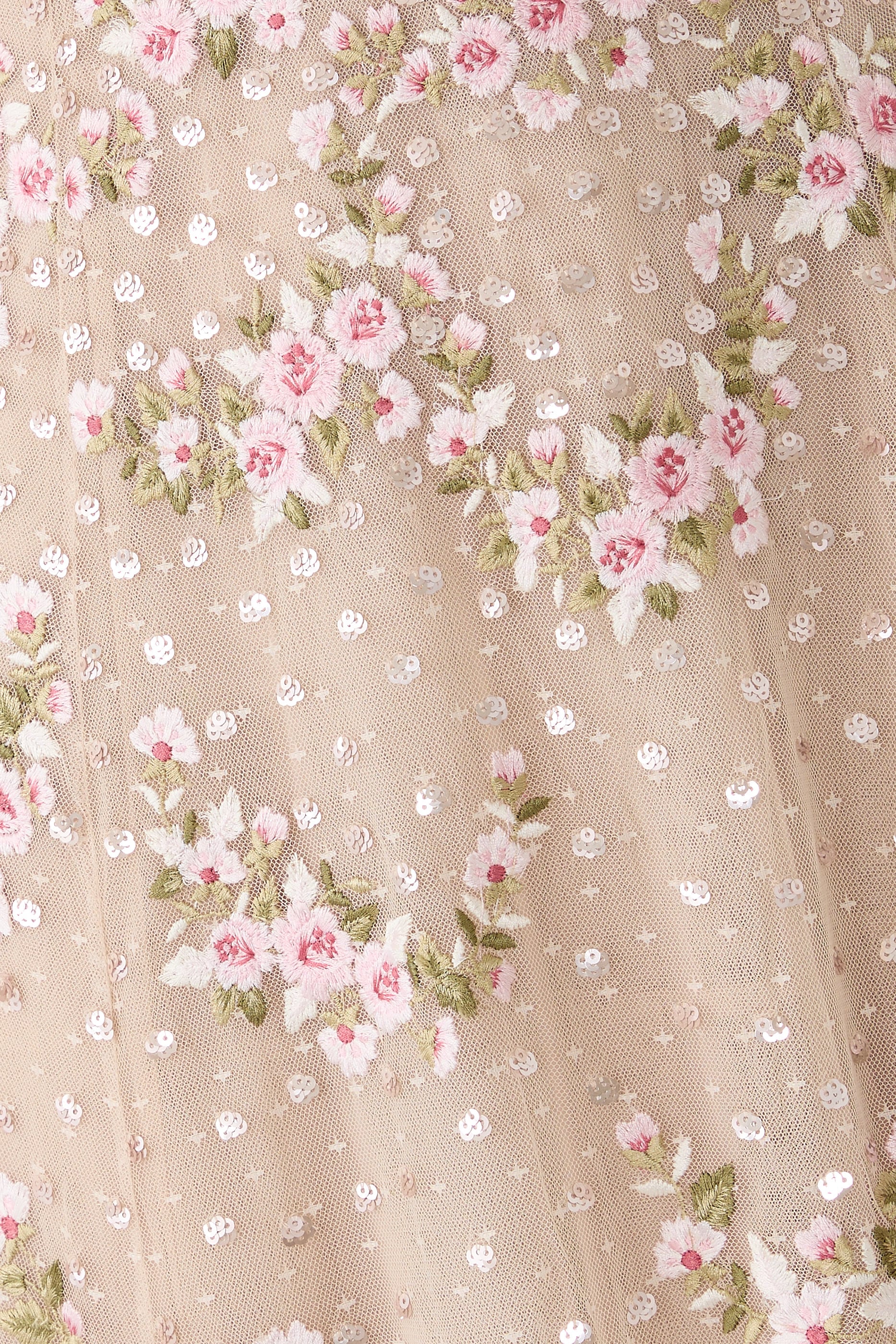 Crescent Roses Cape Ankle Gown