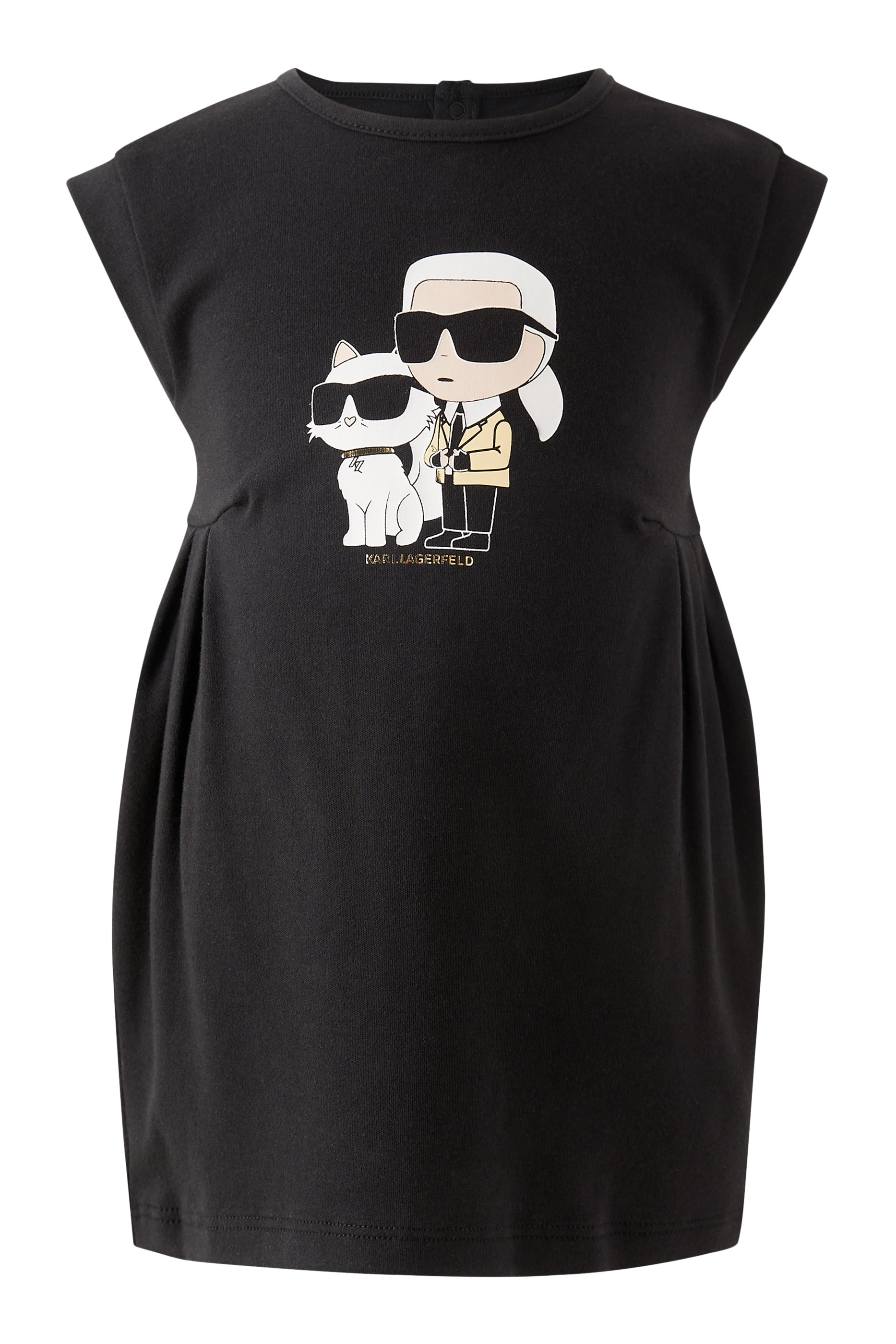 فستان بنقشة غرافيكية قطن للأطفال