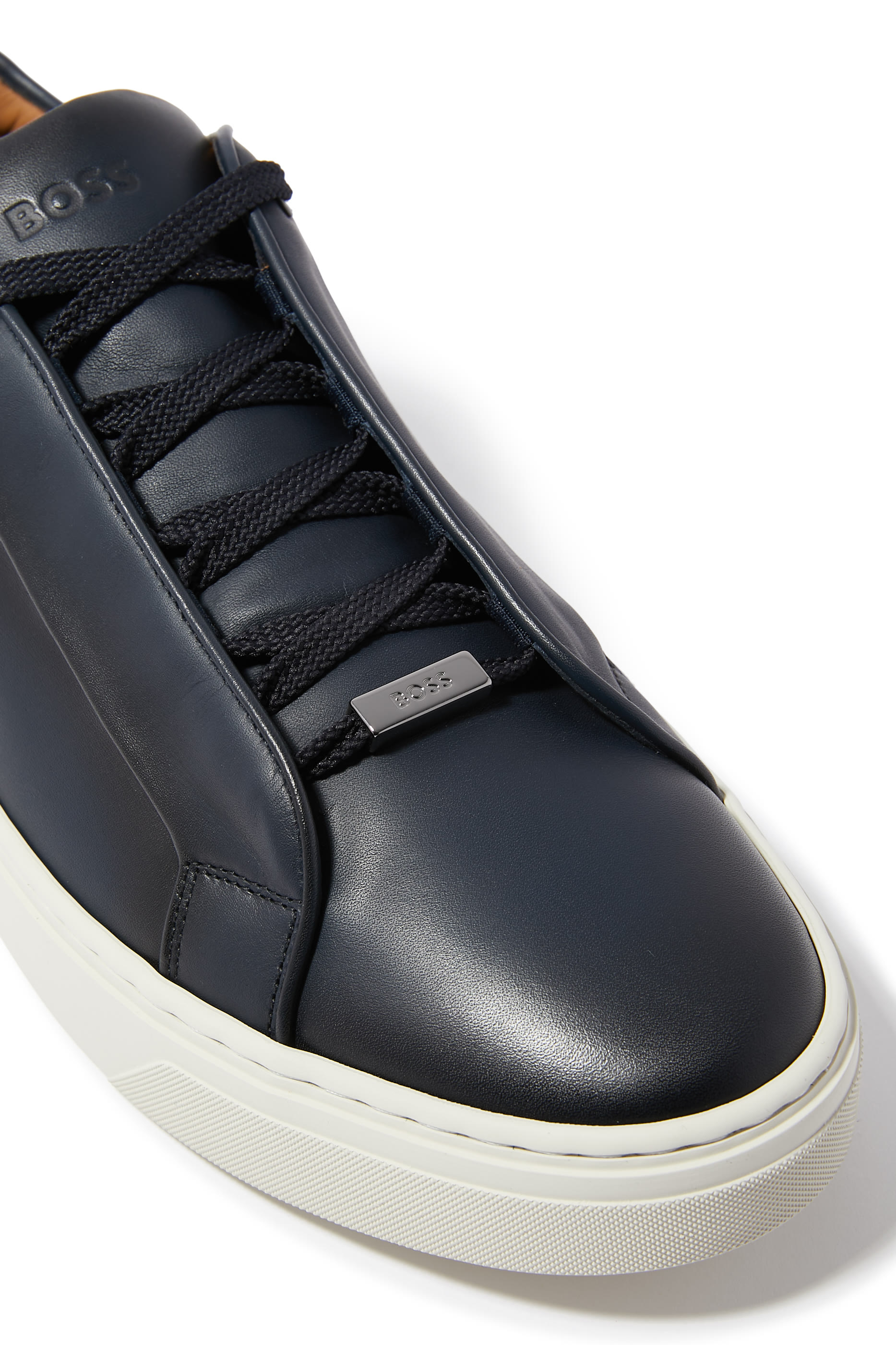 سنيكرز غراي  بكاحل منخفض جلد