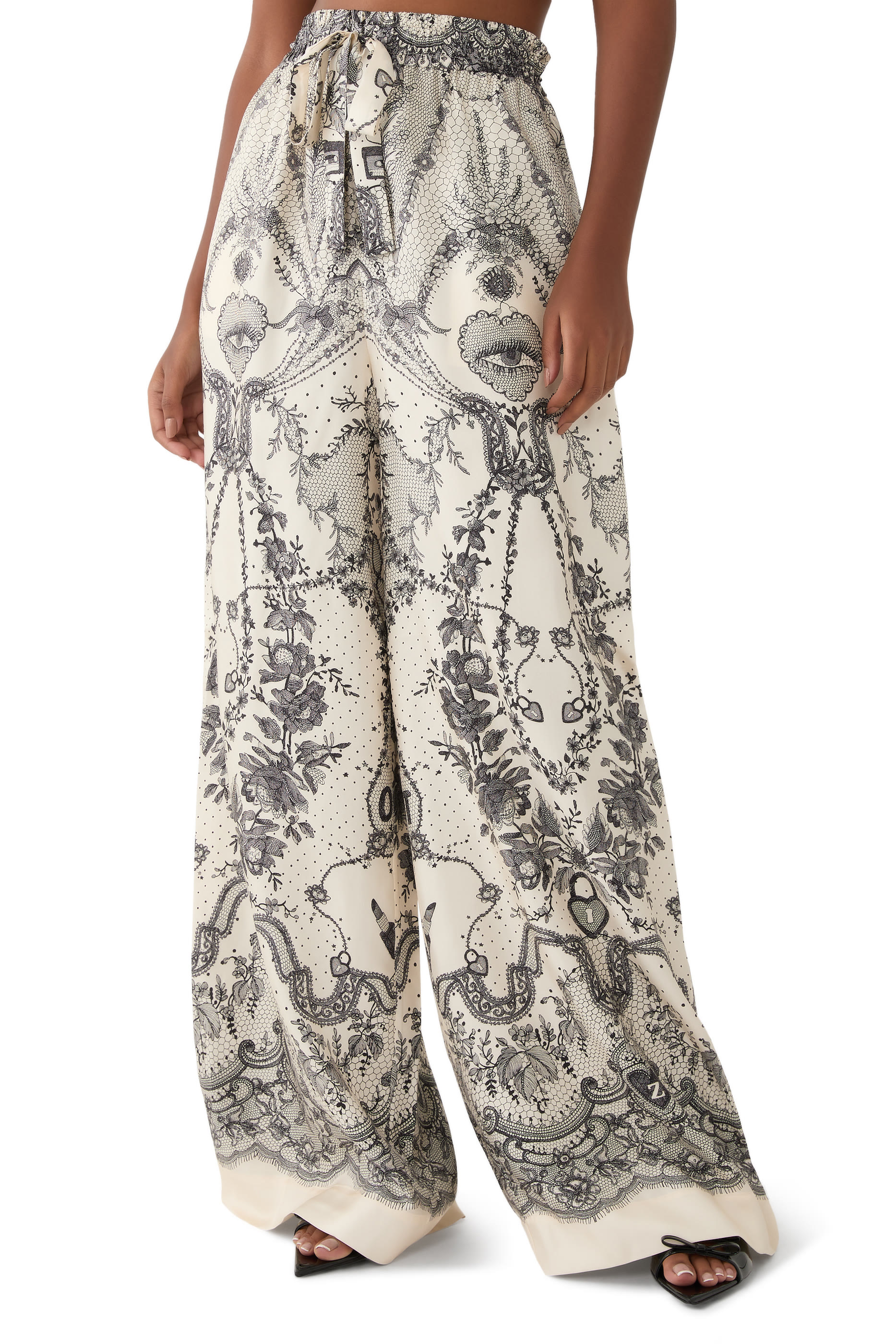 بنطال كراش برباط تضييق على الخصر