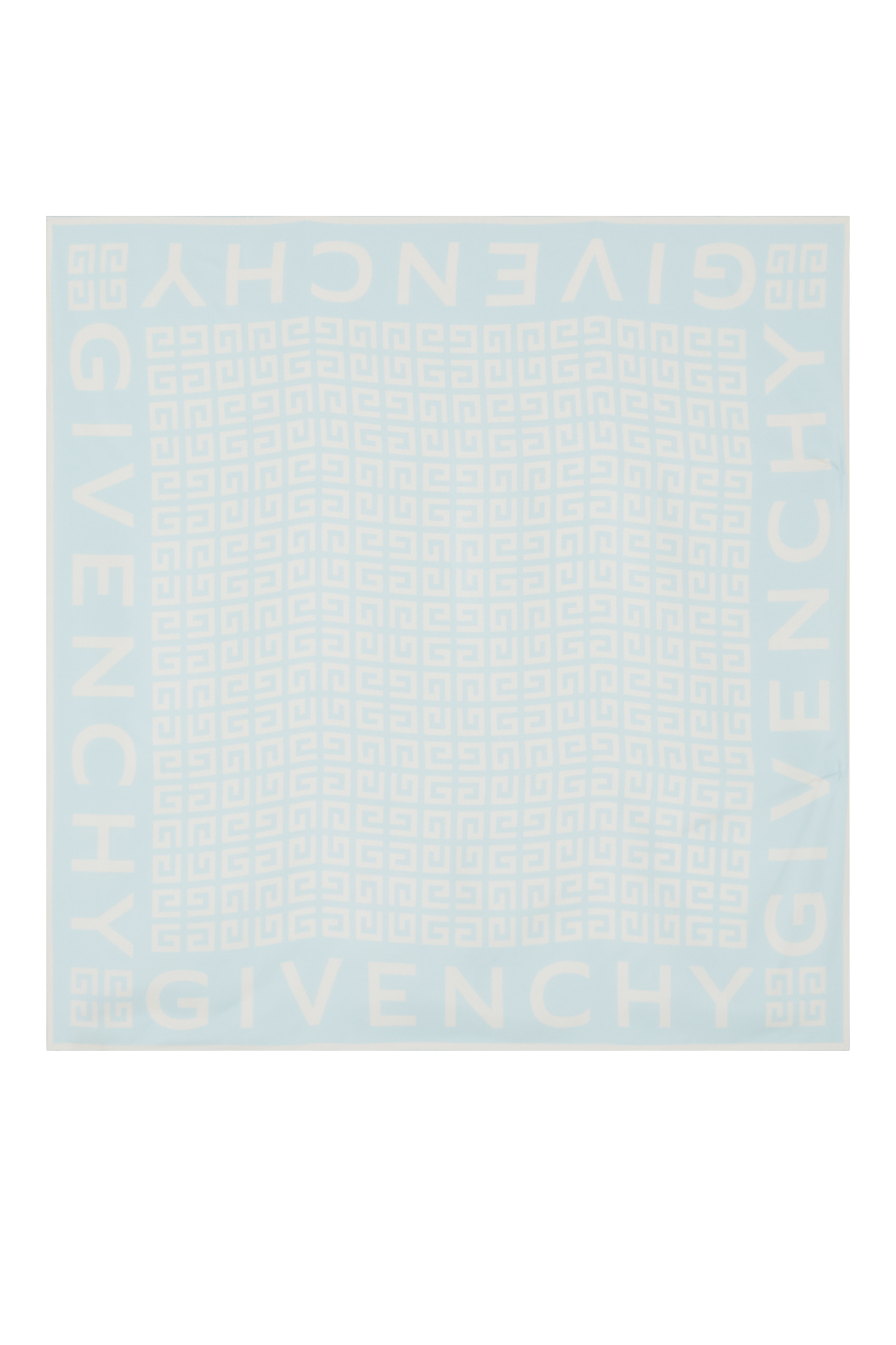 وشاح حرير تويل بنقشة حروف شعار الماركة