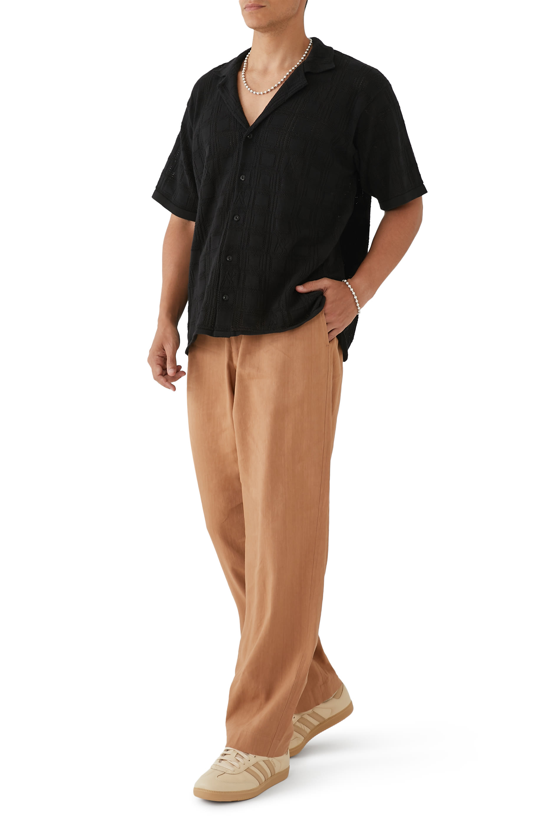 قميص نسيج دانتيل