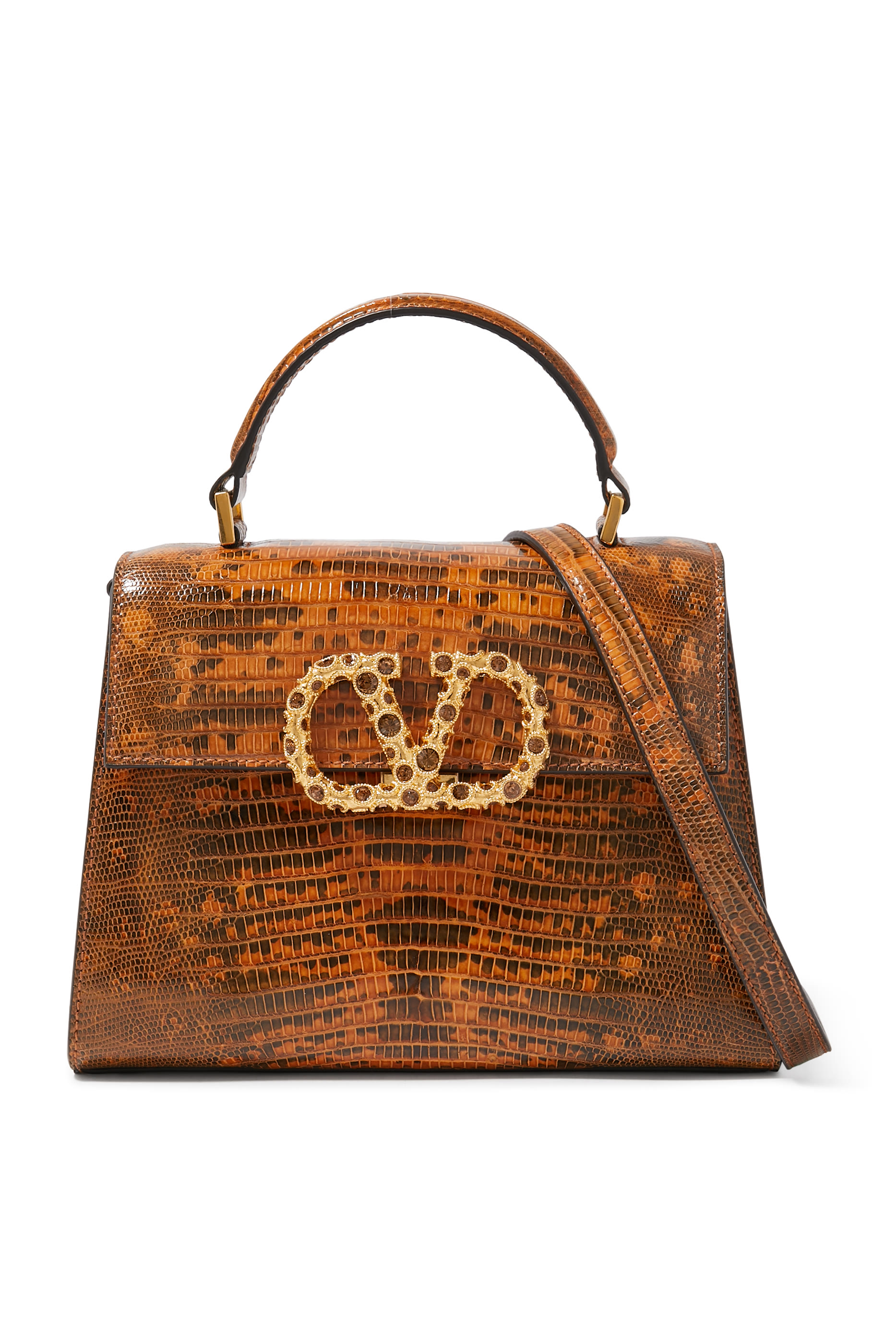 حقيبة بيد علوية بشعار الماركة