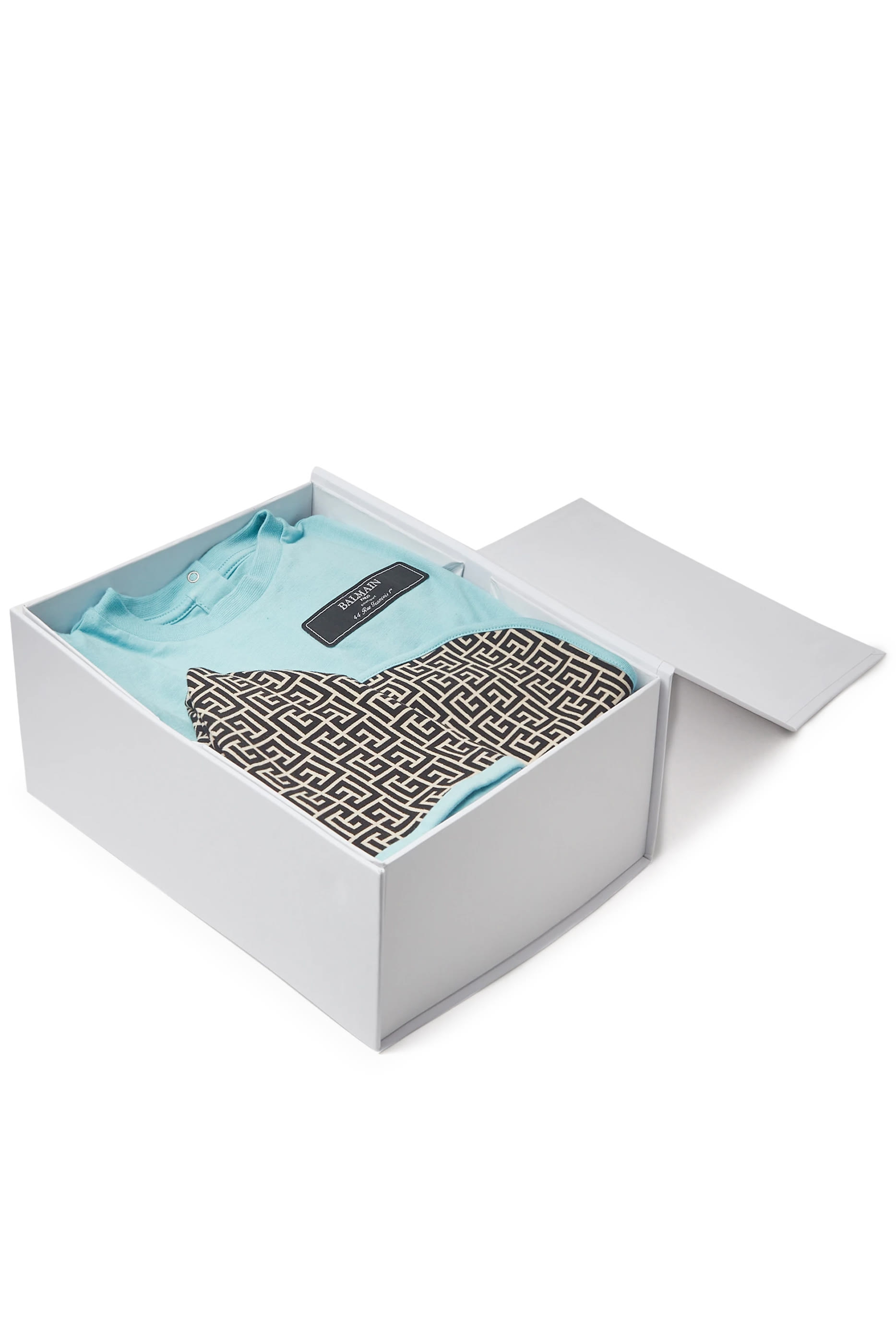 طقم جمبسوت وقبعة ومريلة قطن للأطفال