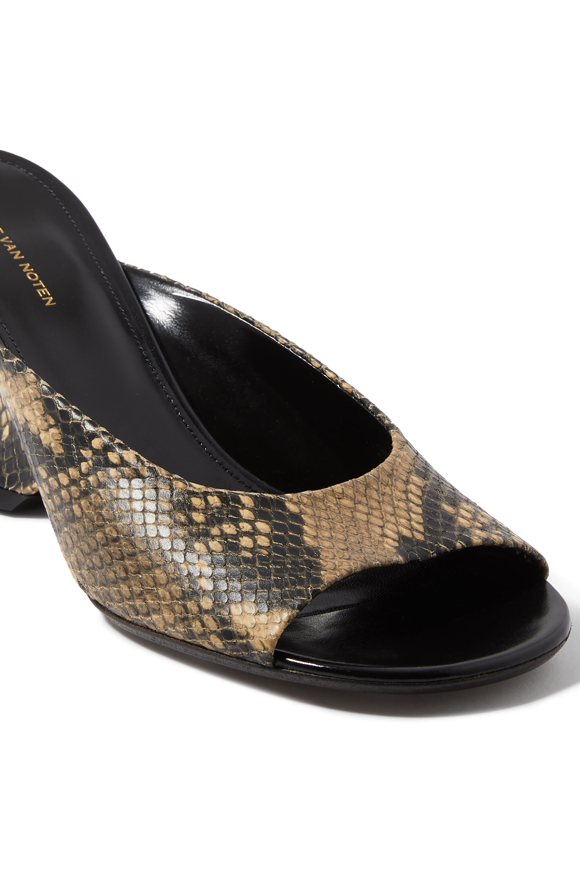 حذاء 75 مفتوح من الخلف بمقدمة مفتوحة جلد