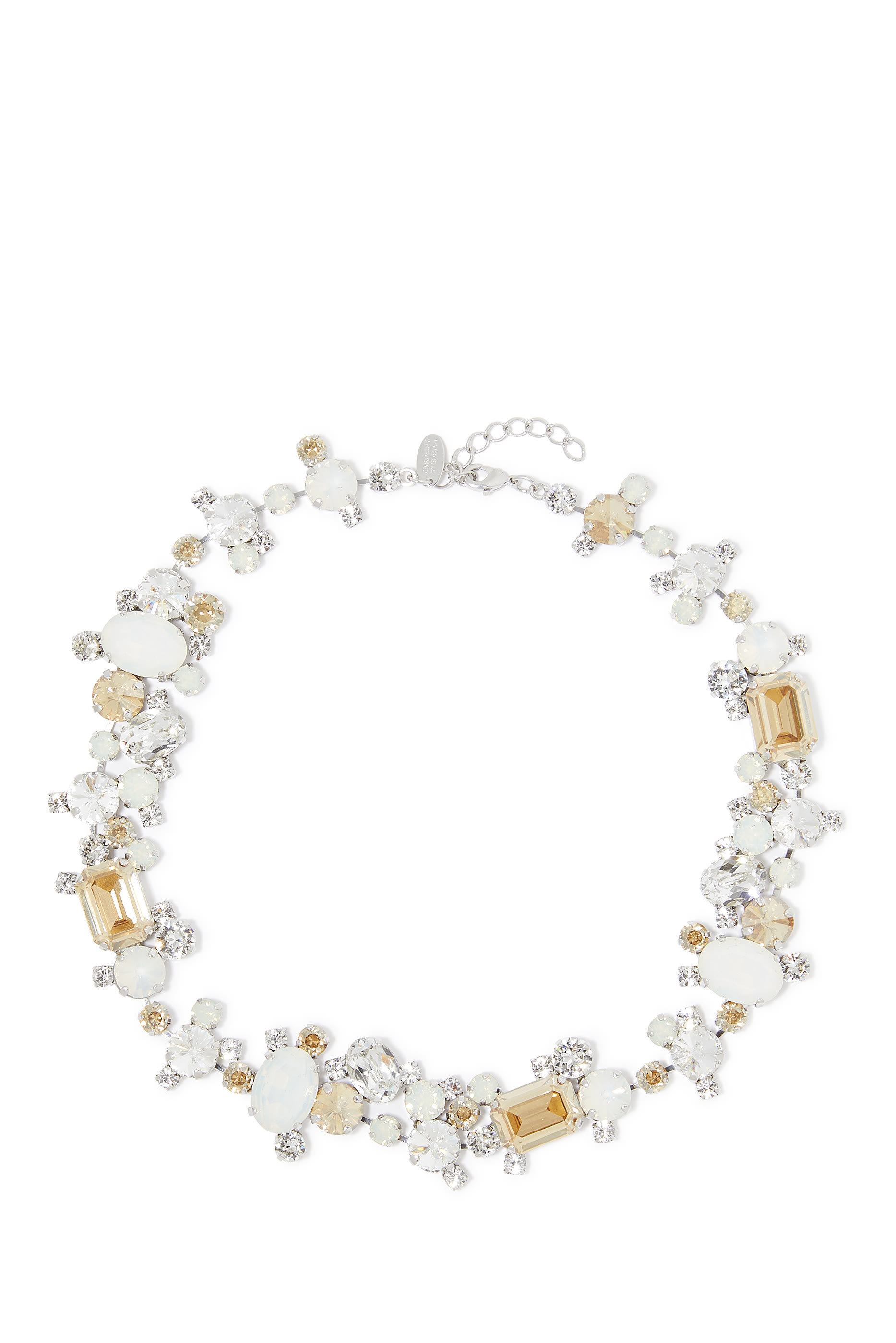 قلادة نورا نحاس مطلي بالروديوم