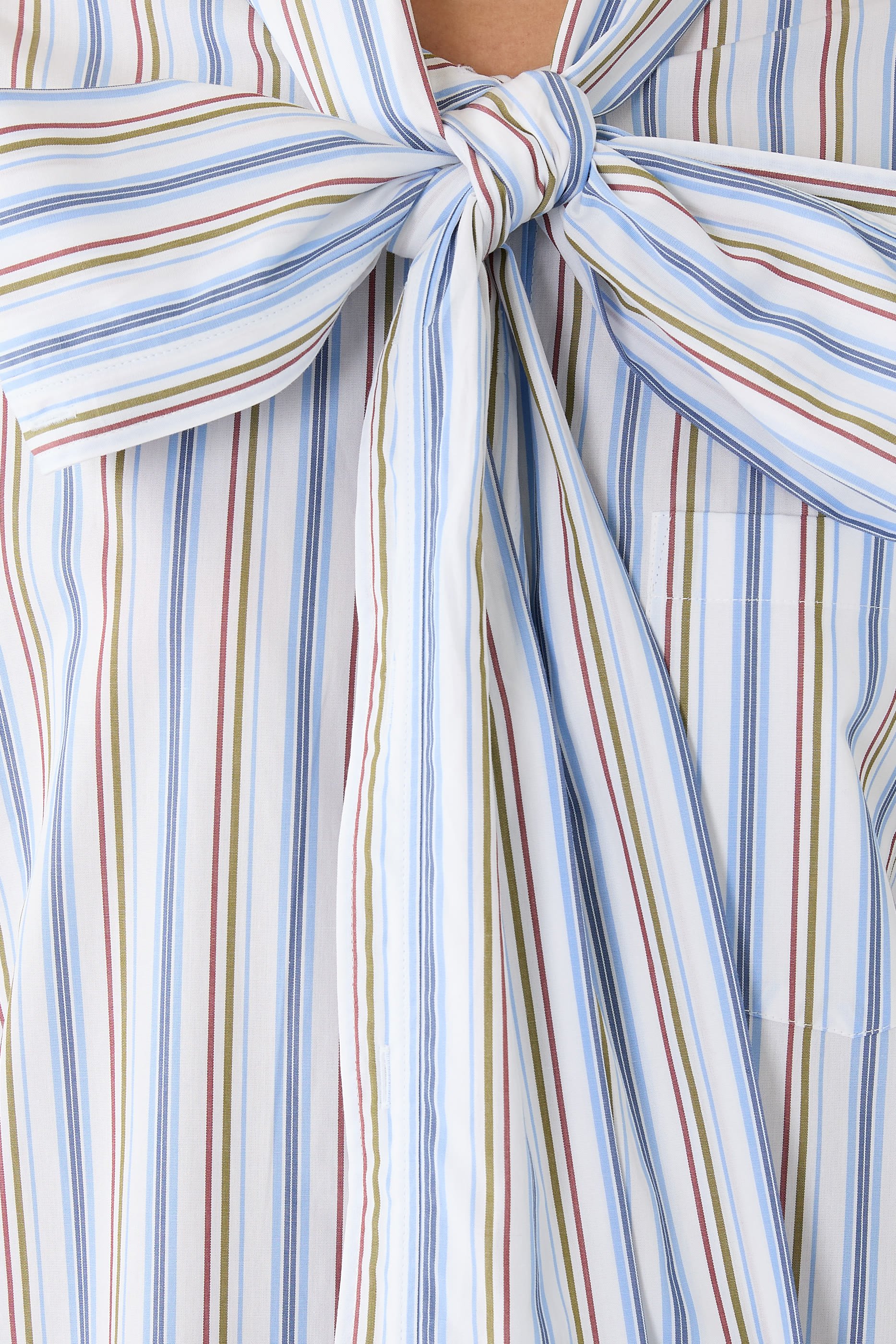 فستان مخطط بتصميم قميص