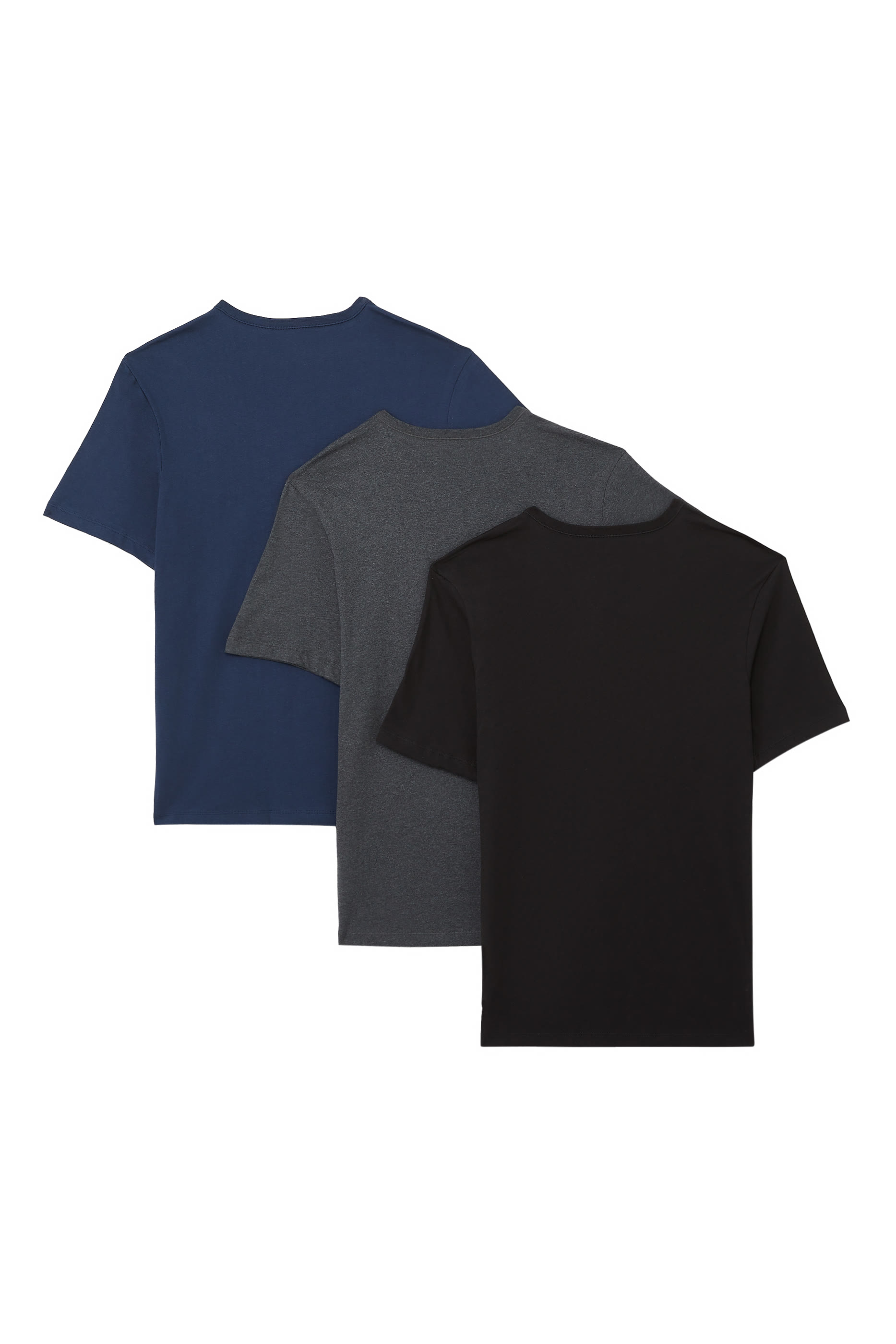 Cotton V-Neck T-Shirt, Set of 3