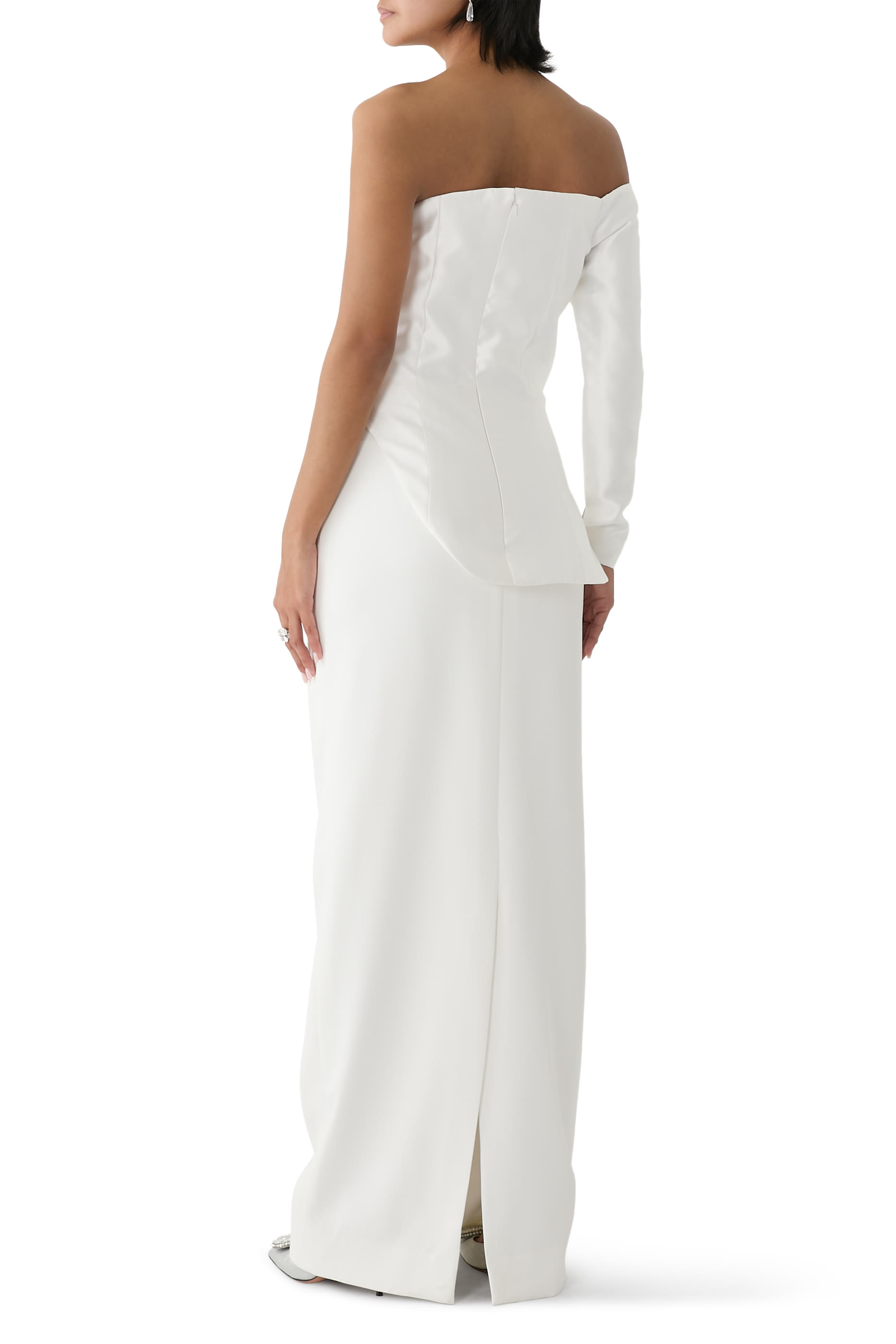 فستان سهرة ميكادو وكريب