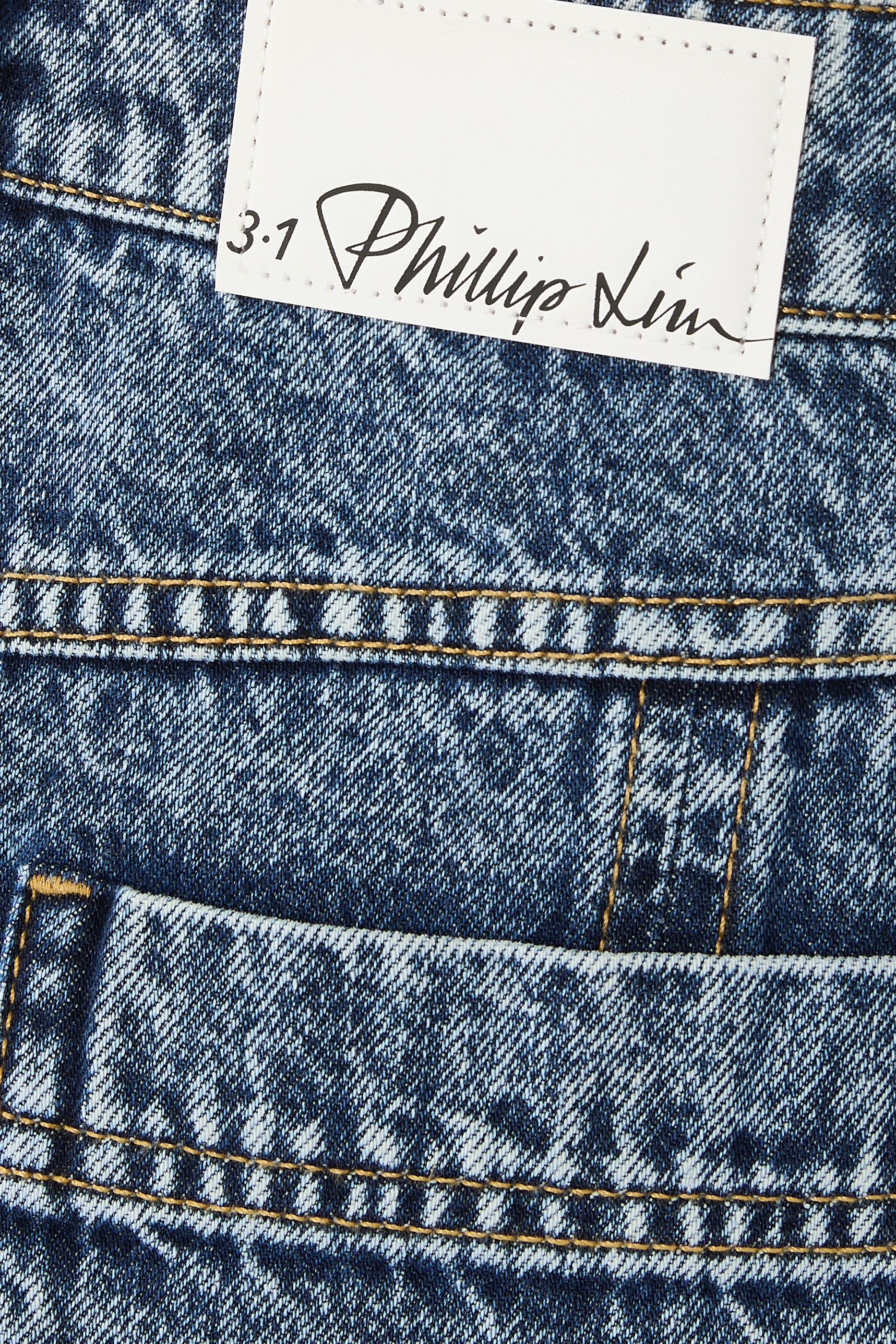 بنطال تنورة بطيات دنيم