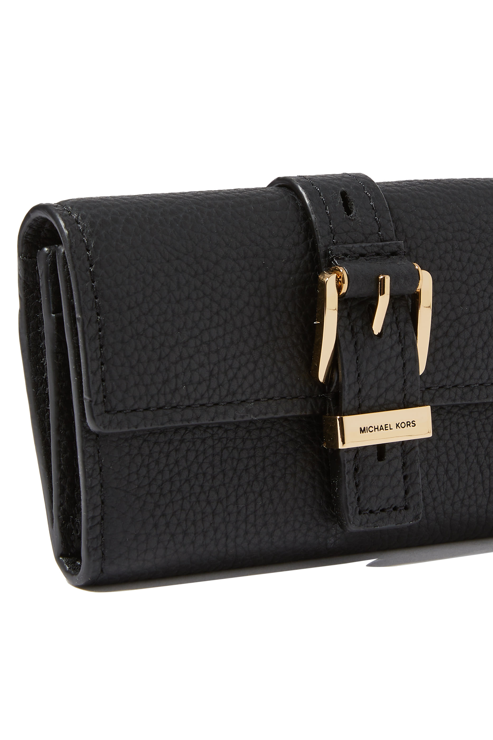 محفظة نوليتا متوسطة ثلاثية الطي جلد بارز الملمس