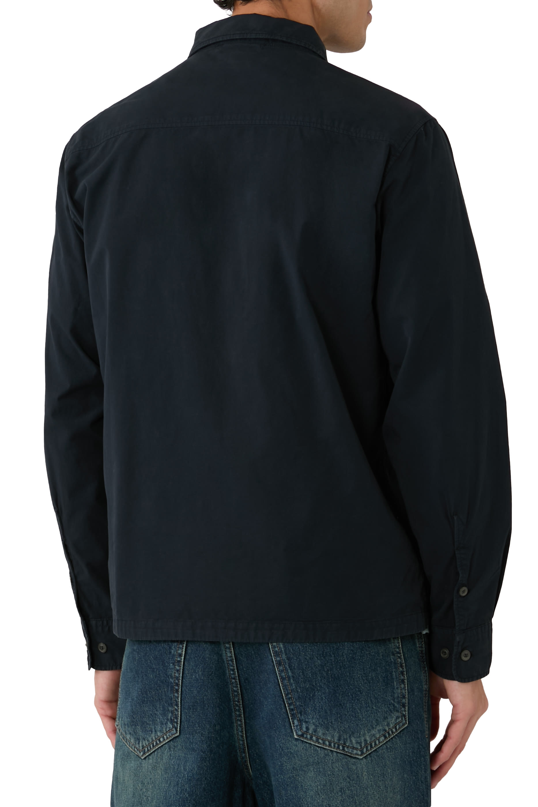 قميص بنمط جاكيت بسحاب وحلية العدسة جبردين عضوي