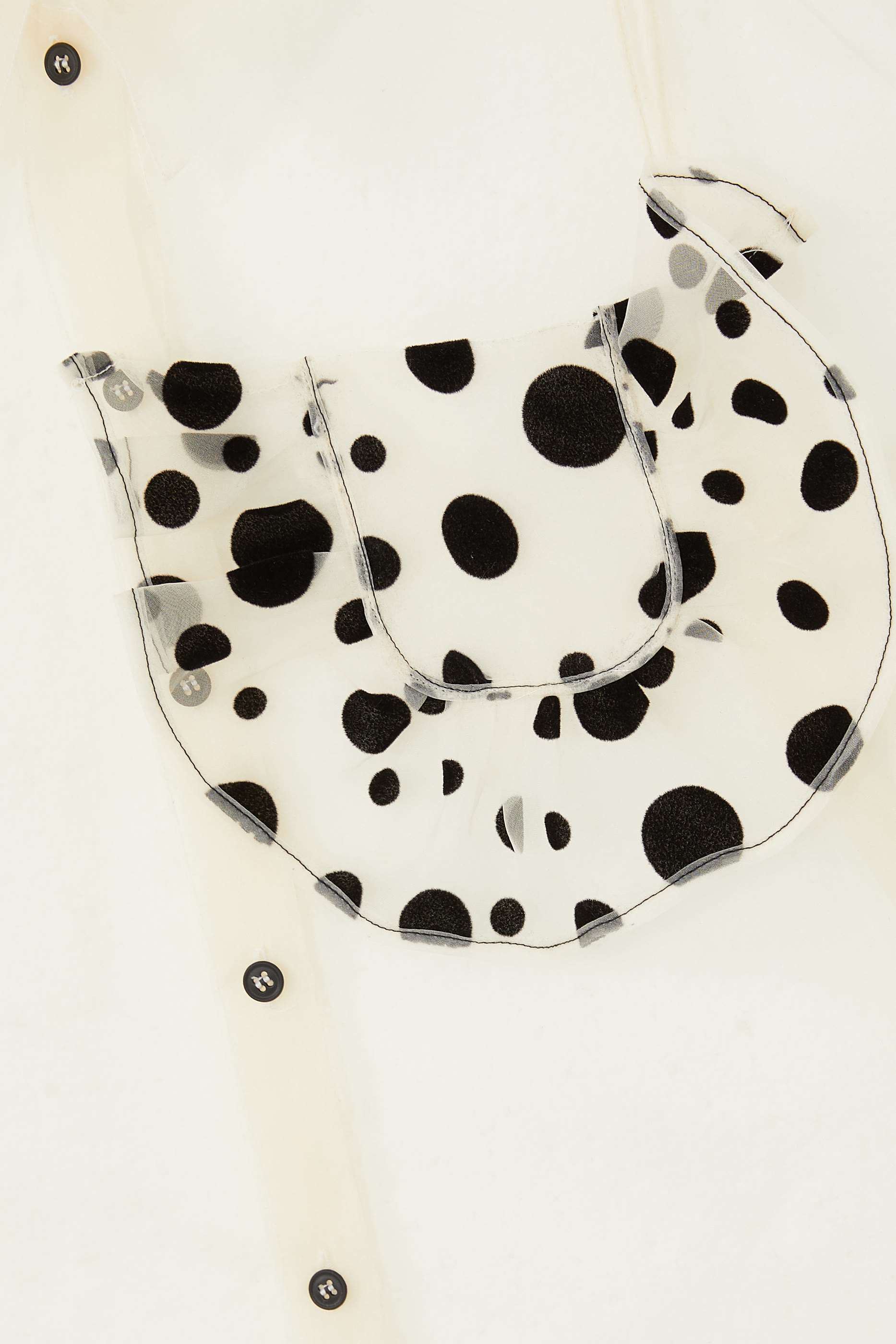 قميص بنقشة نقاط وتفاصيل بارزة الملمس للأطفال