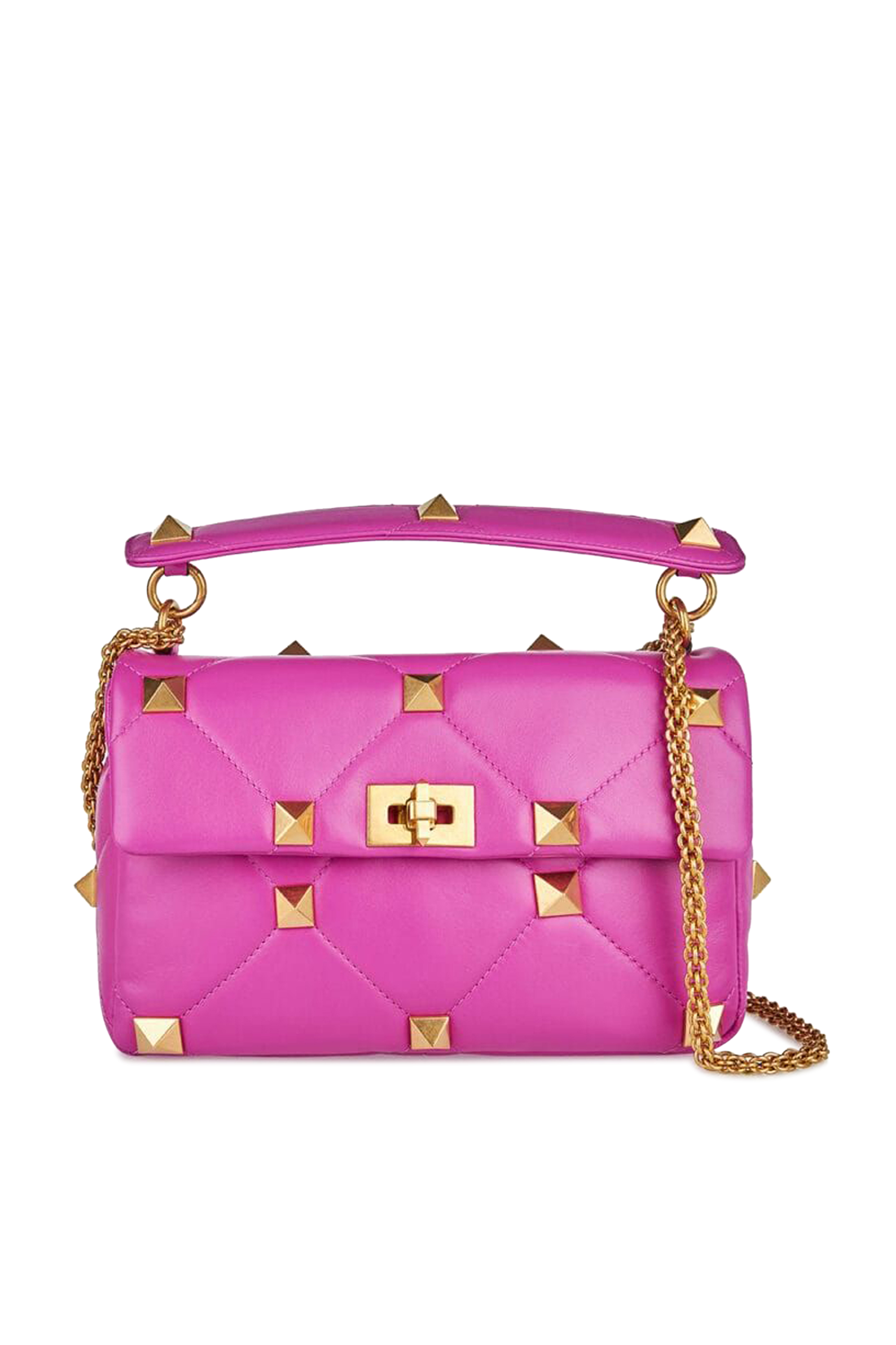 حقيبة فالنتينو غارافاني رومان بحلي هرمية جلد