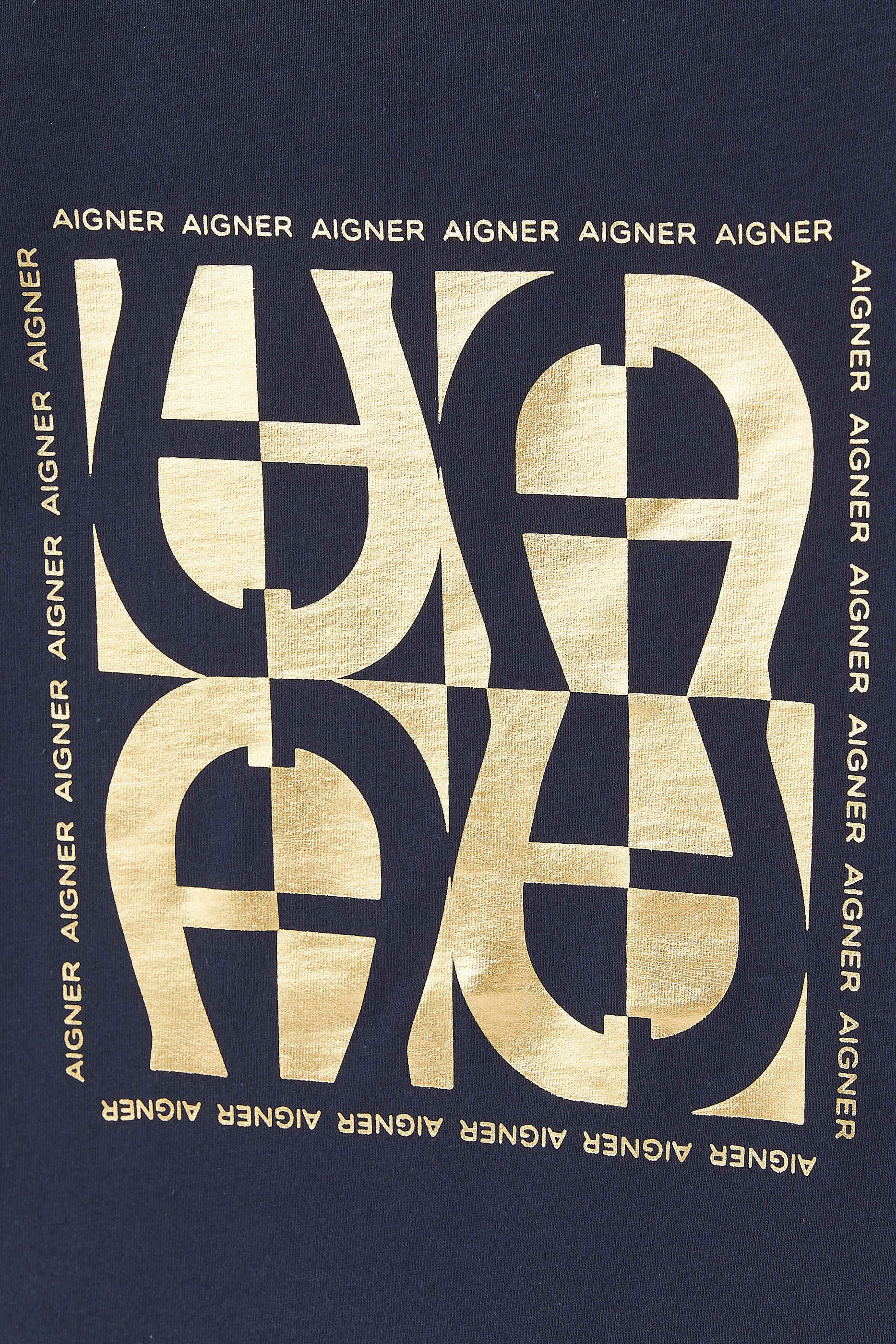 تيشيرت بشعار الماركة لامع للأطفال