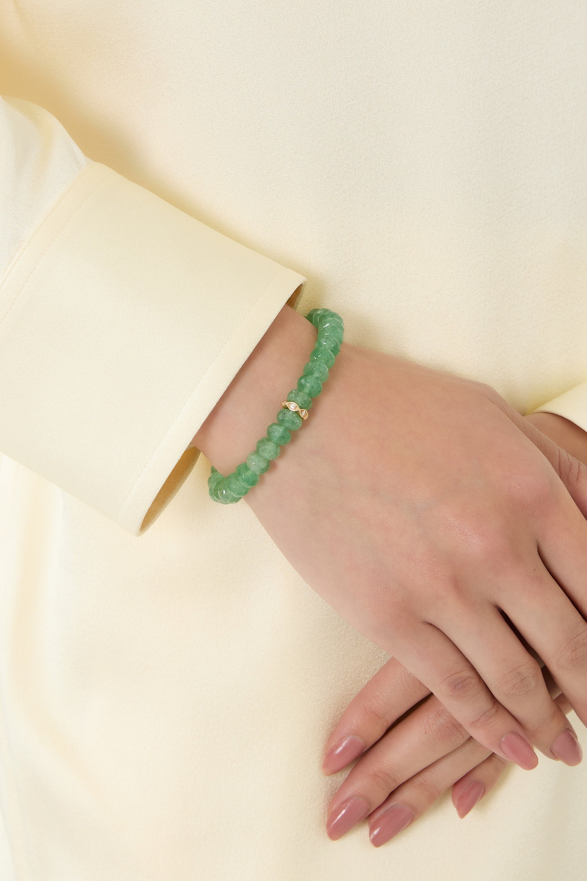 سوار إترنتي مرصع بخرز ماركيز رونديل وماس، ذهب اصفر عيار 14