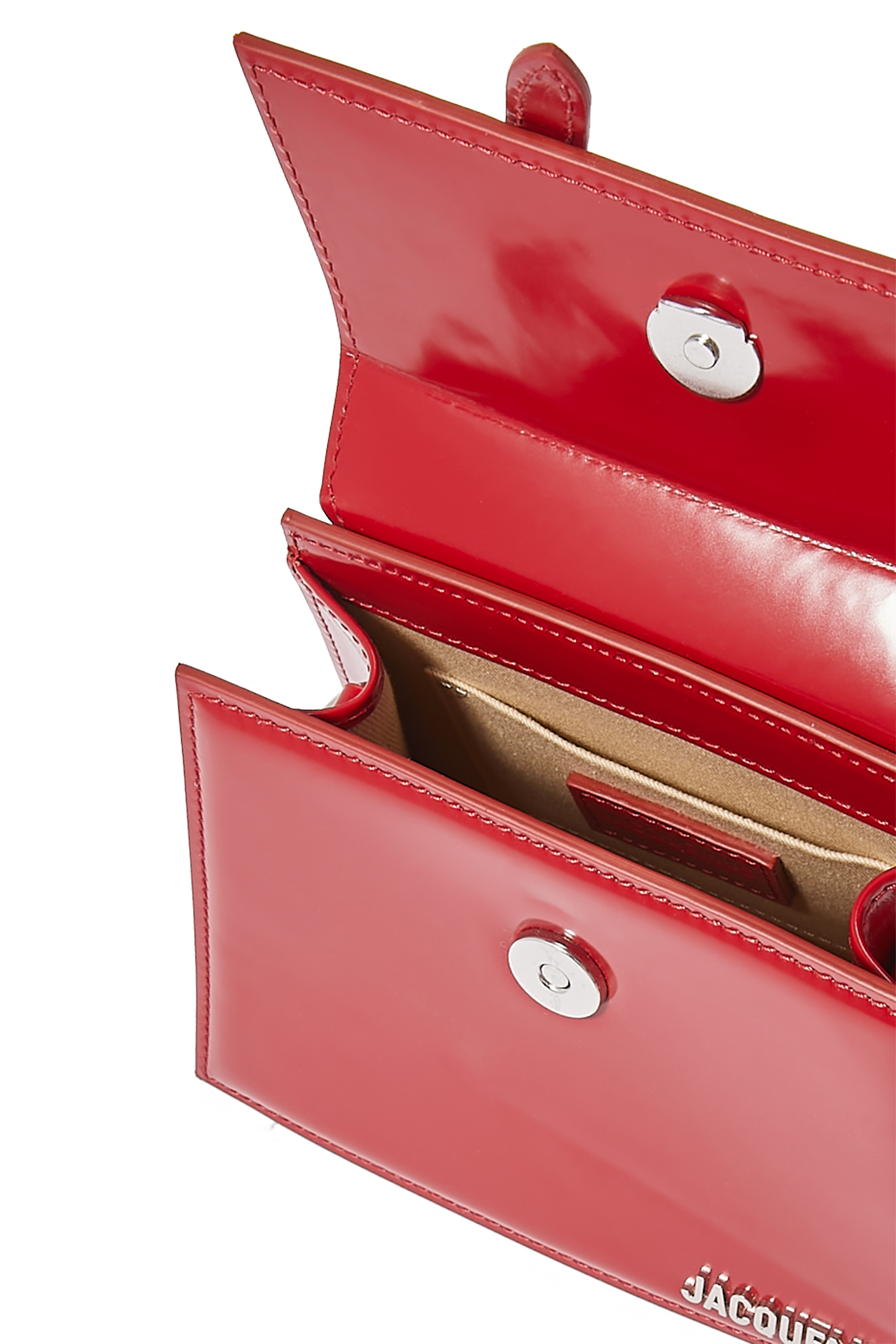 حقيبة لو تشيكيتو متوسطة جلد لامع