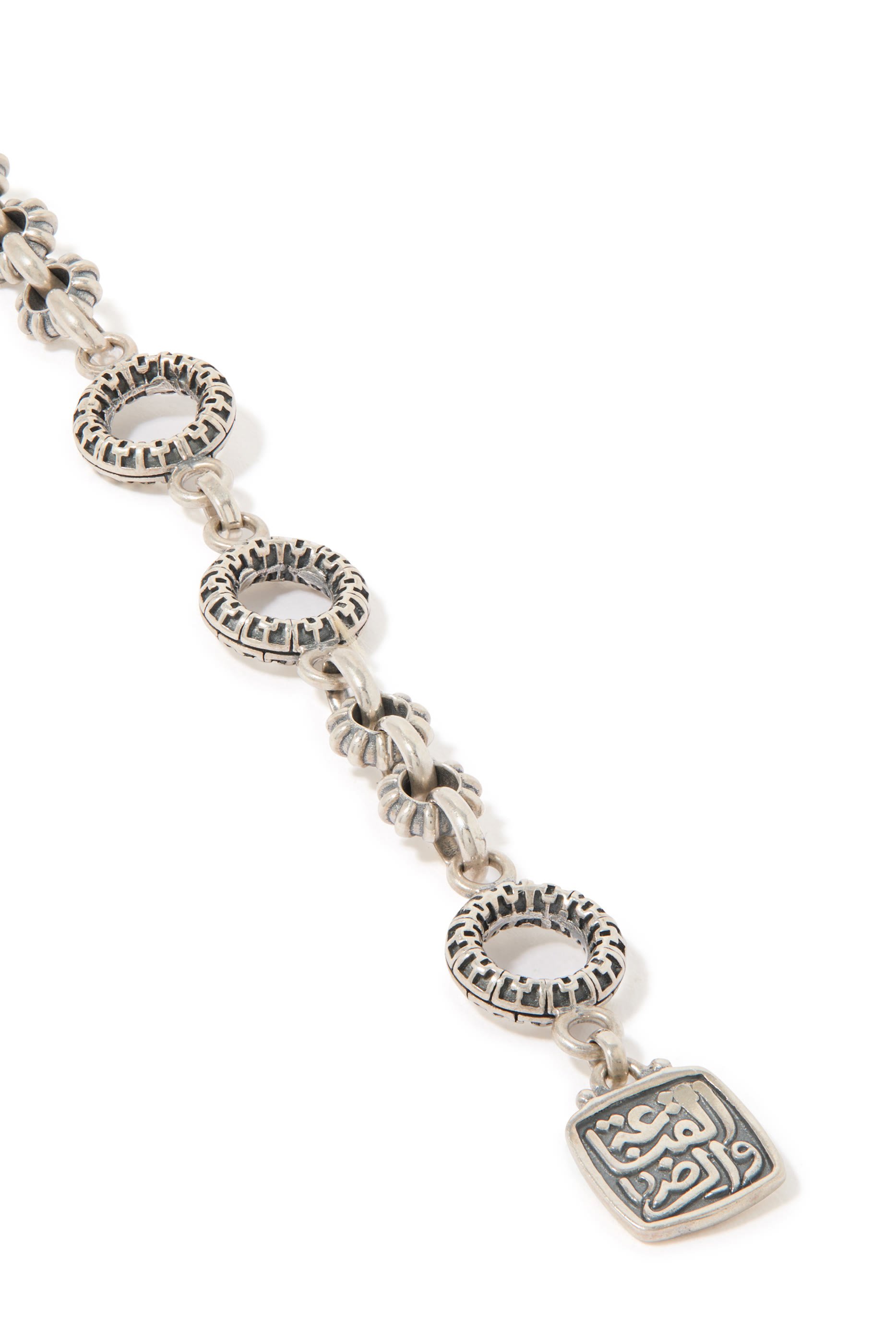 قلادة بتصميم قابل للتعديل بعبارة عن الرضا وكابوشون لابرادوريت، فضة إسترلينية