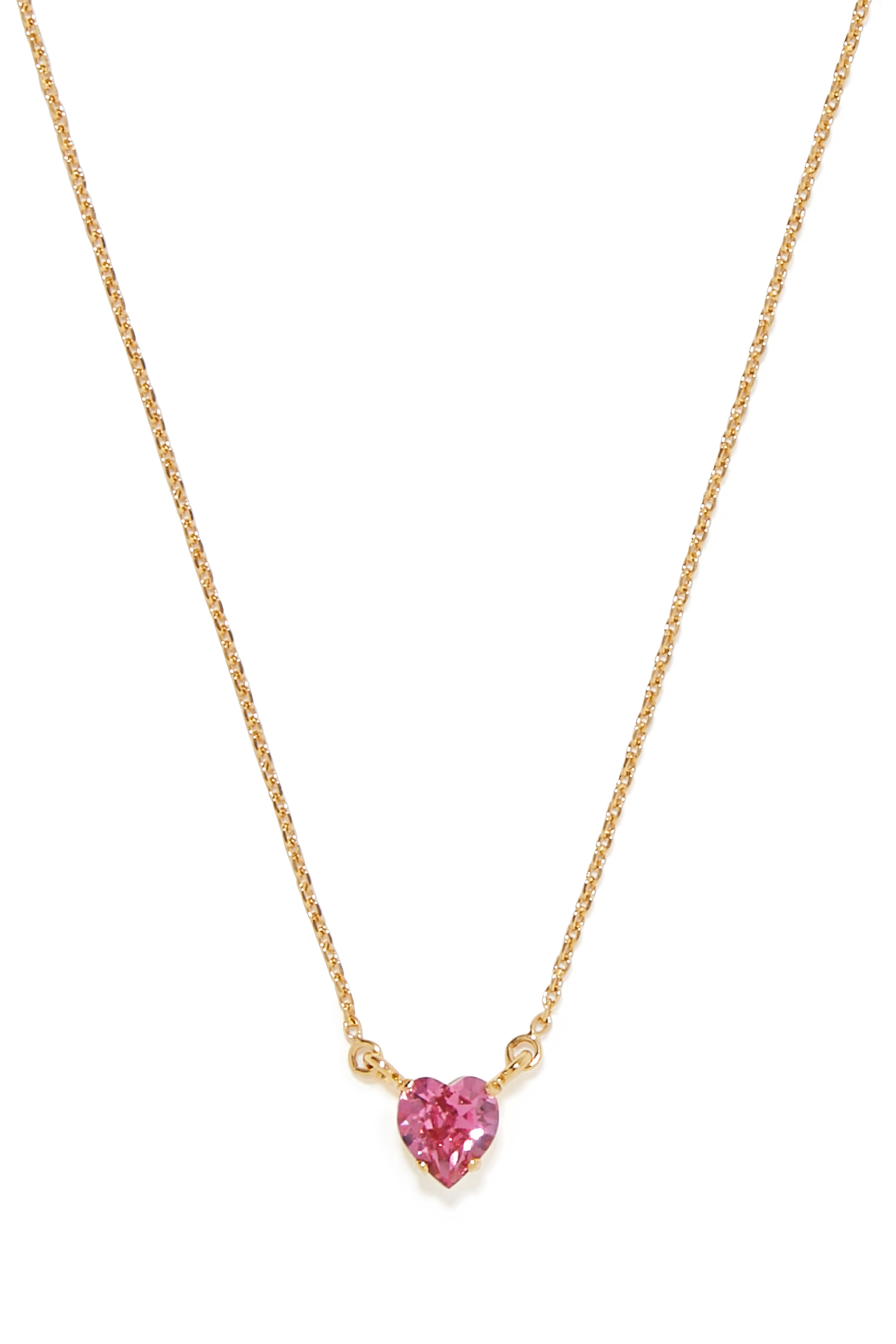 قلادة فالنتينا بحلية بتصميم قلب، نحاس خام مطلي بذهب عيار 18
