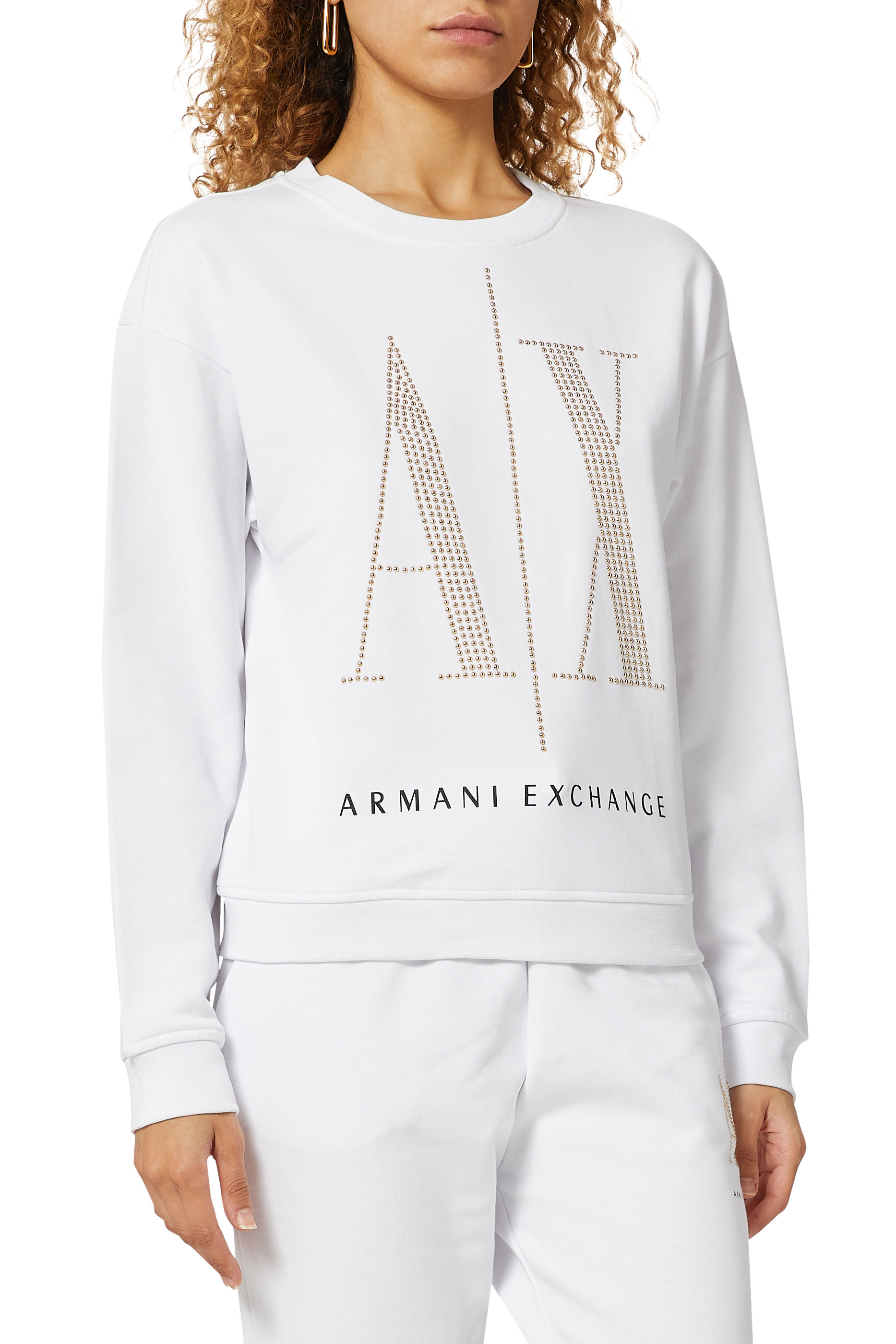 سويت شيرت أيكون قطن بطبعة شعار الماركة