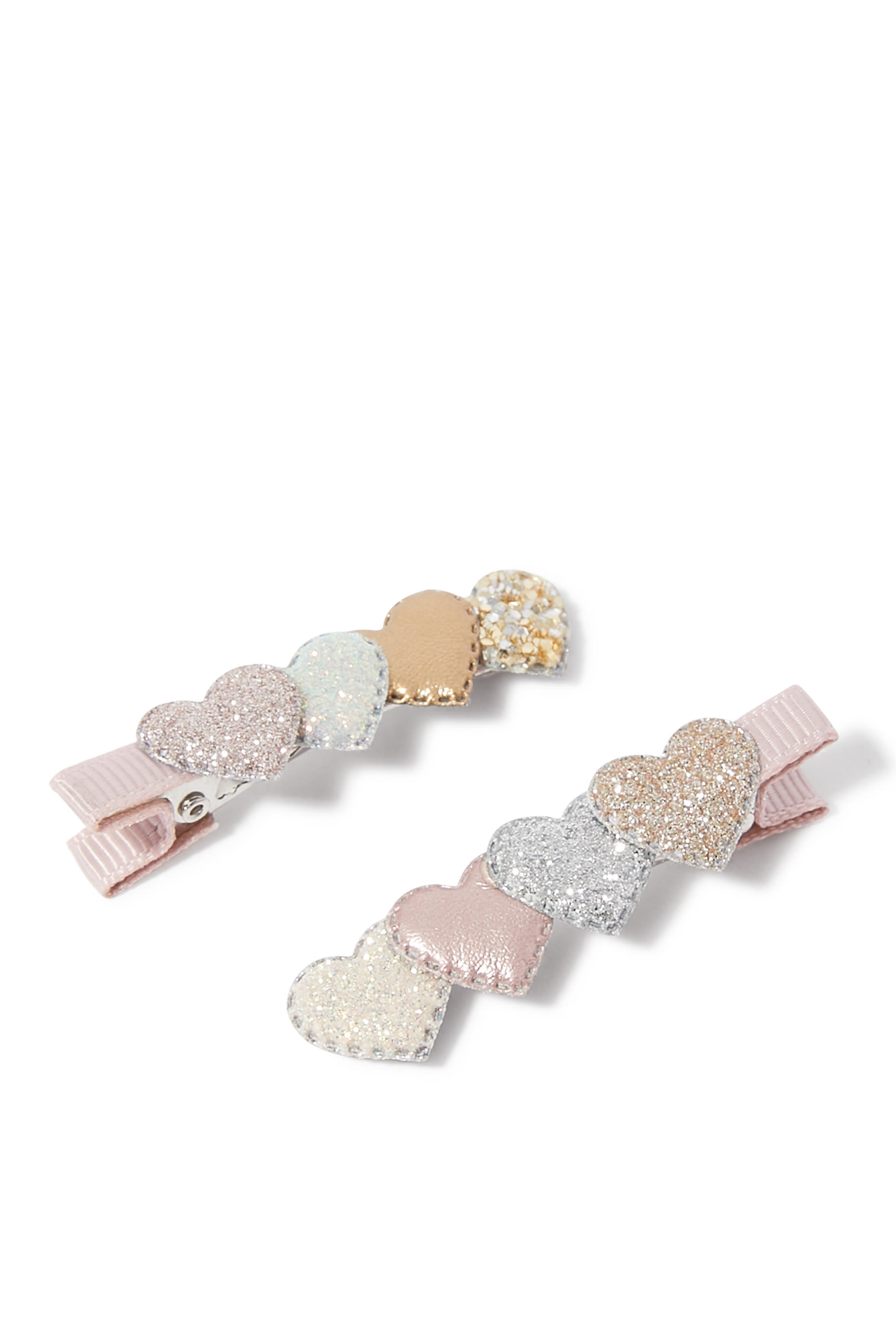 مشابك شعر مزين بقلوب للأطفال