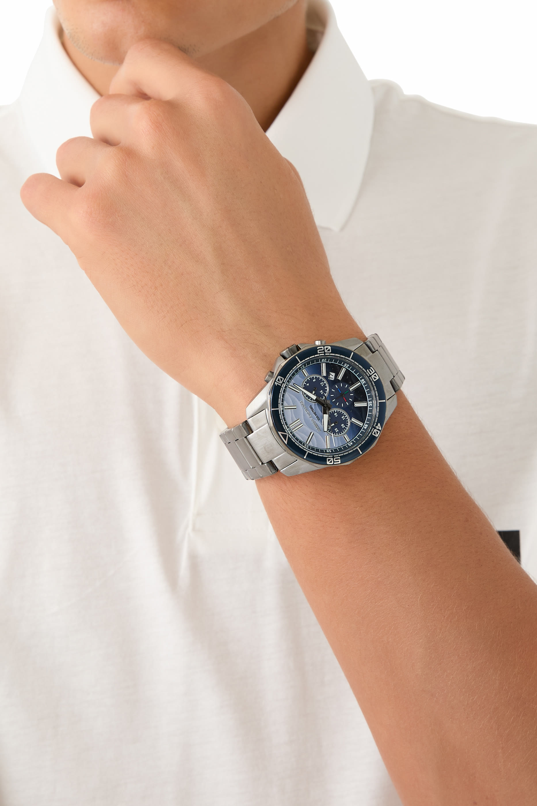 ساعة كرونوغراف جنتمال ستانلس ستيل