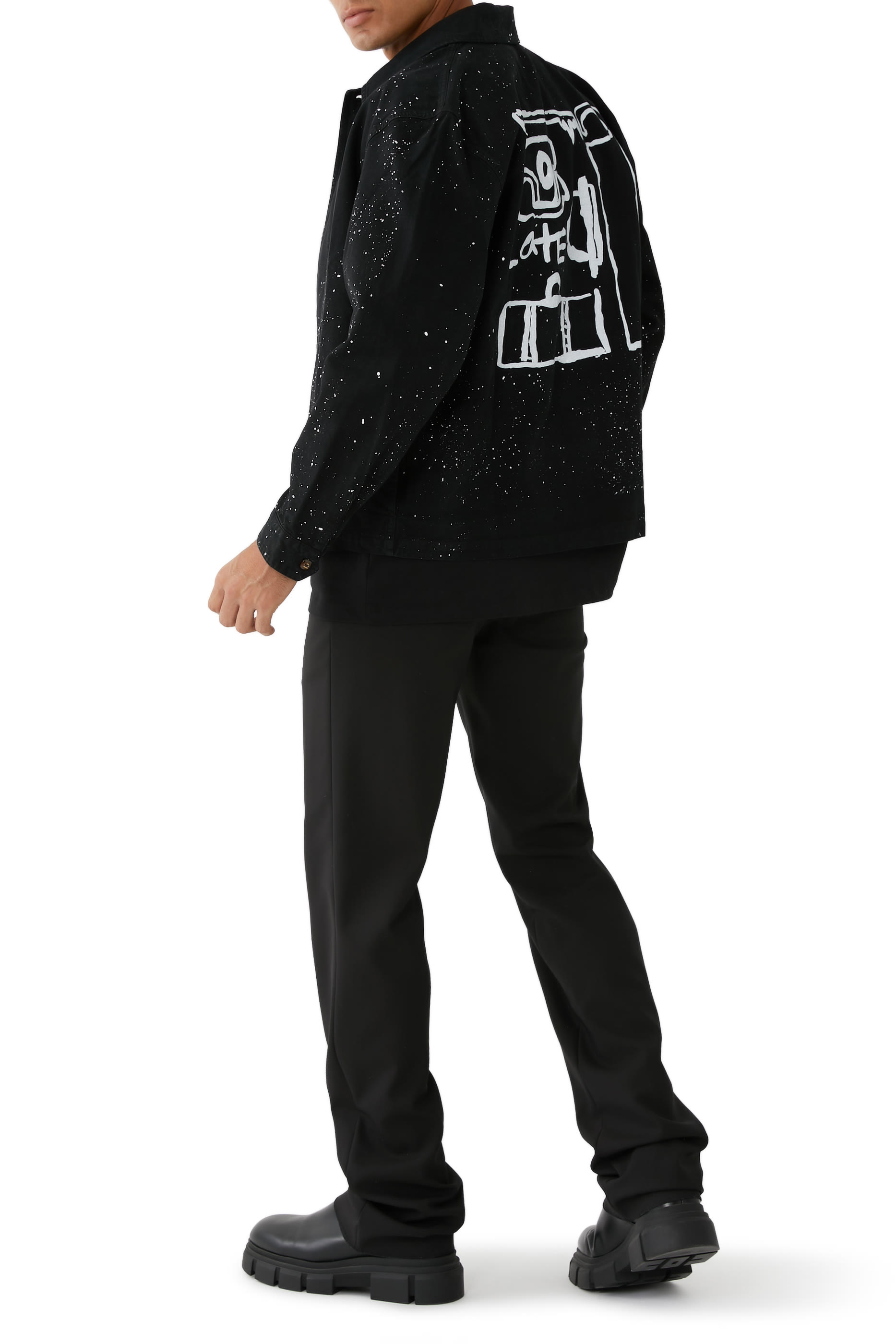 جاكيت بطبعات طلاء متناثر